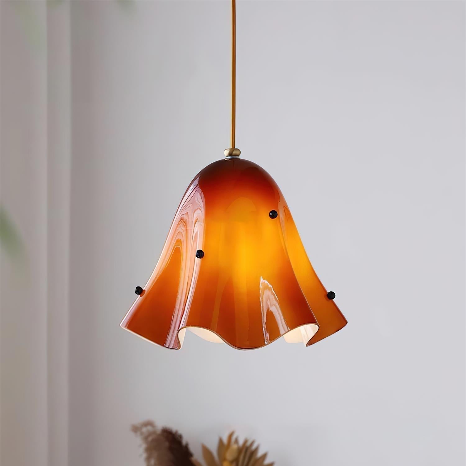 Arden Bell Glass Pendant Light-Neutral Decor