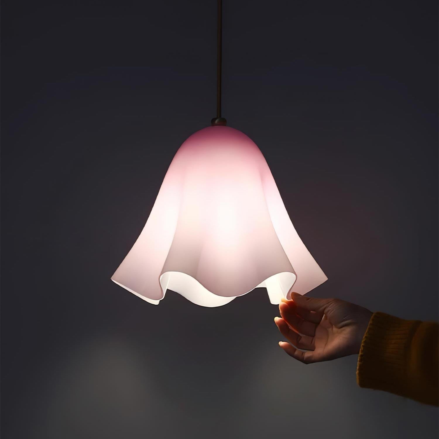 Arden Bell Glass Pendant Light-Neutral Decor