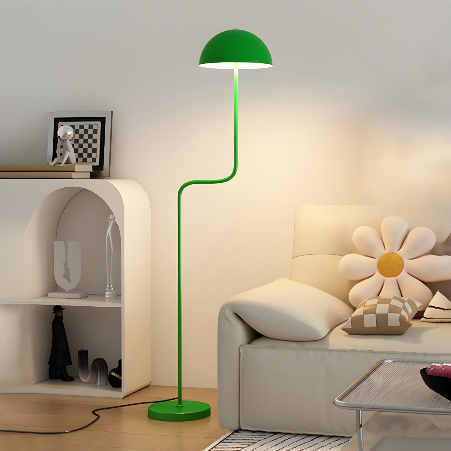 Narain Glass Minimalist Floor Lamp-Neutral Decor