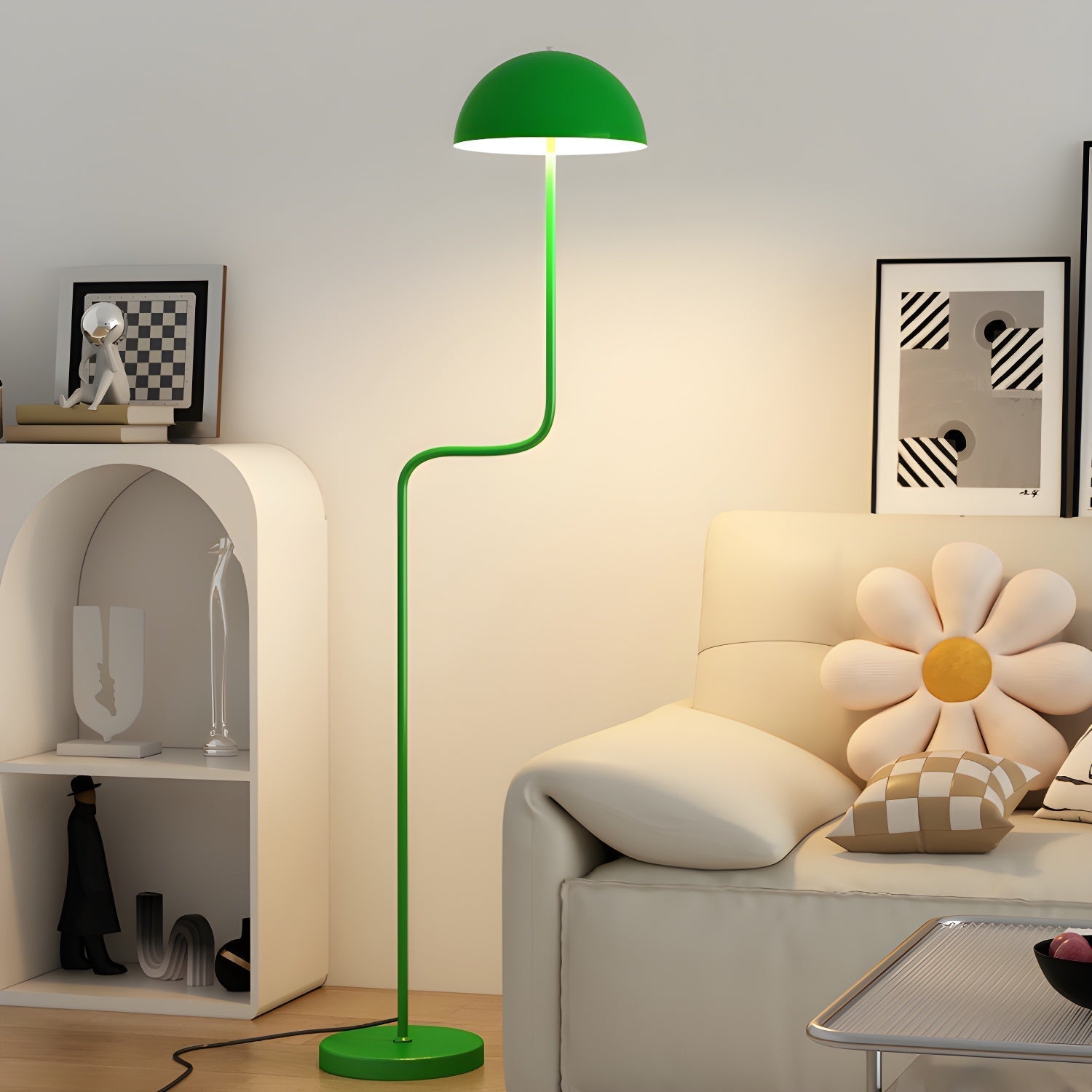 Narain Glass Minimalist Floor Lamp-Neutral Decor