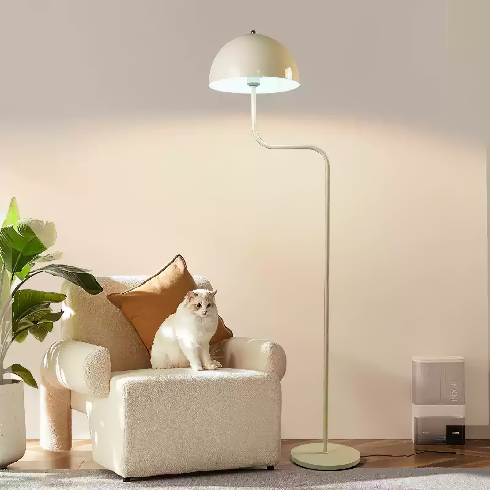 Narain Glass Minimalist Floor Lamp-Neutral Decor