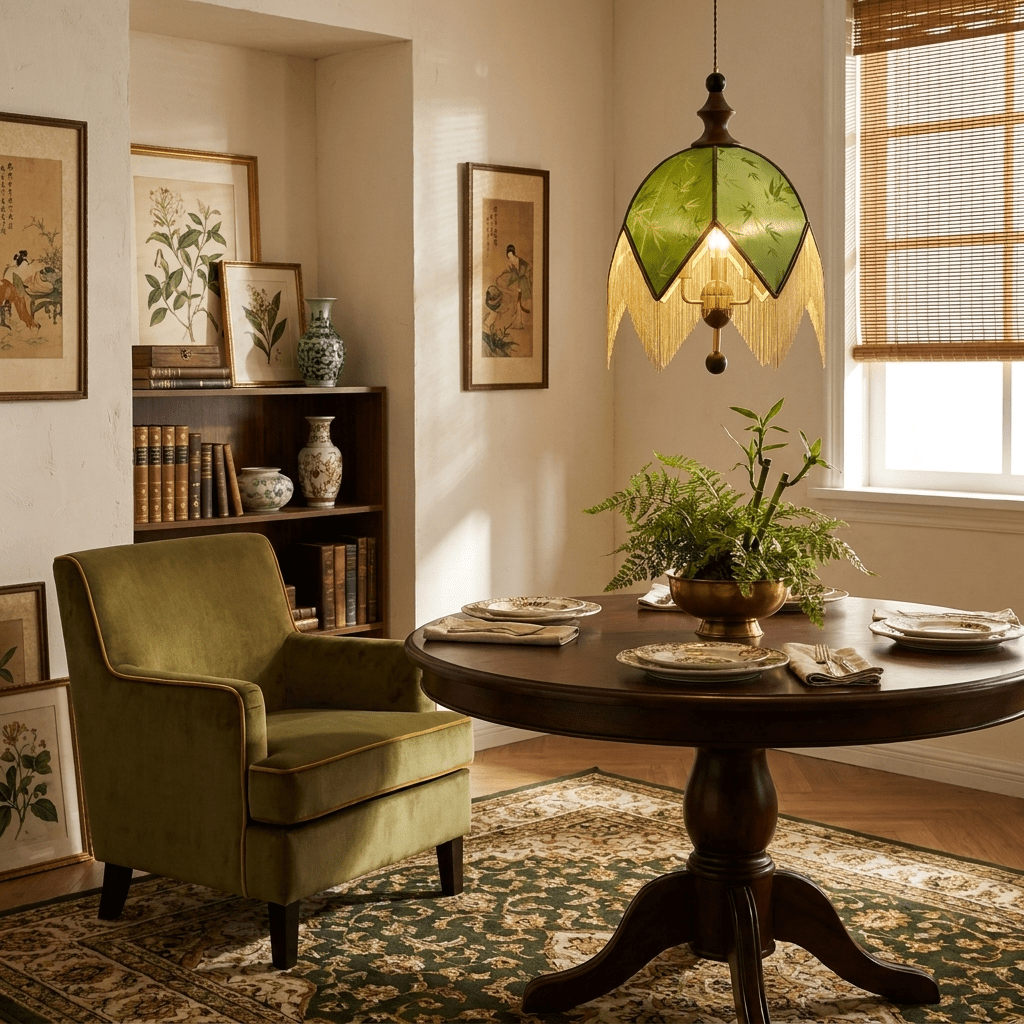 Verdant Fringe Pendant Light-Neutral Decor
