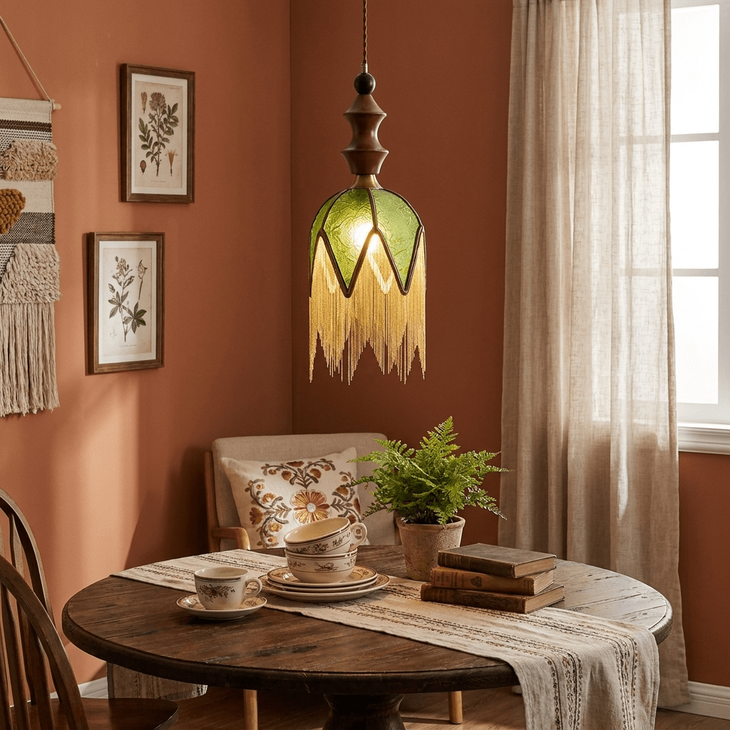 Verdant Tassel Pendant Light-Neutral Decor