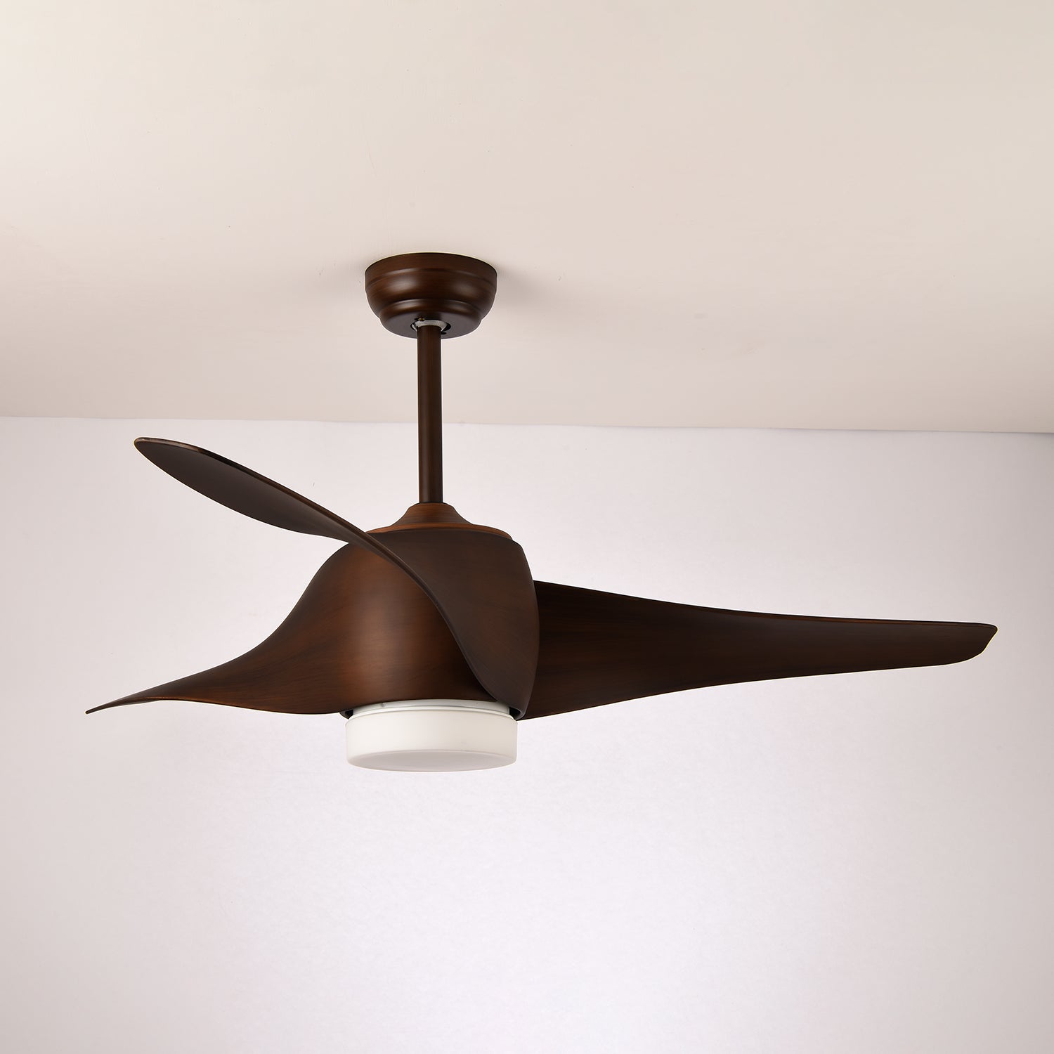 Umber Ceiling Fan Light-Neutral Decor
