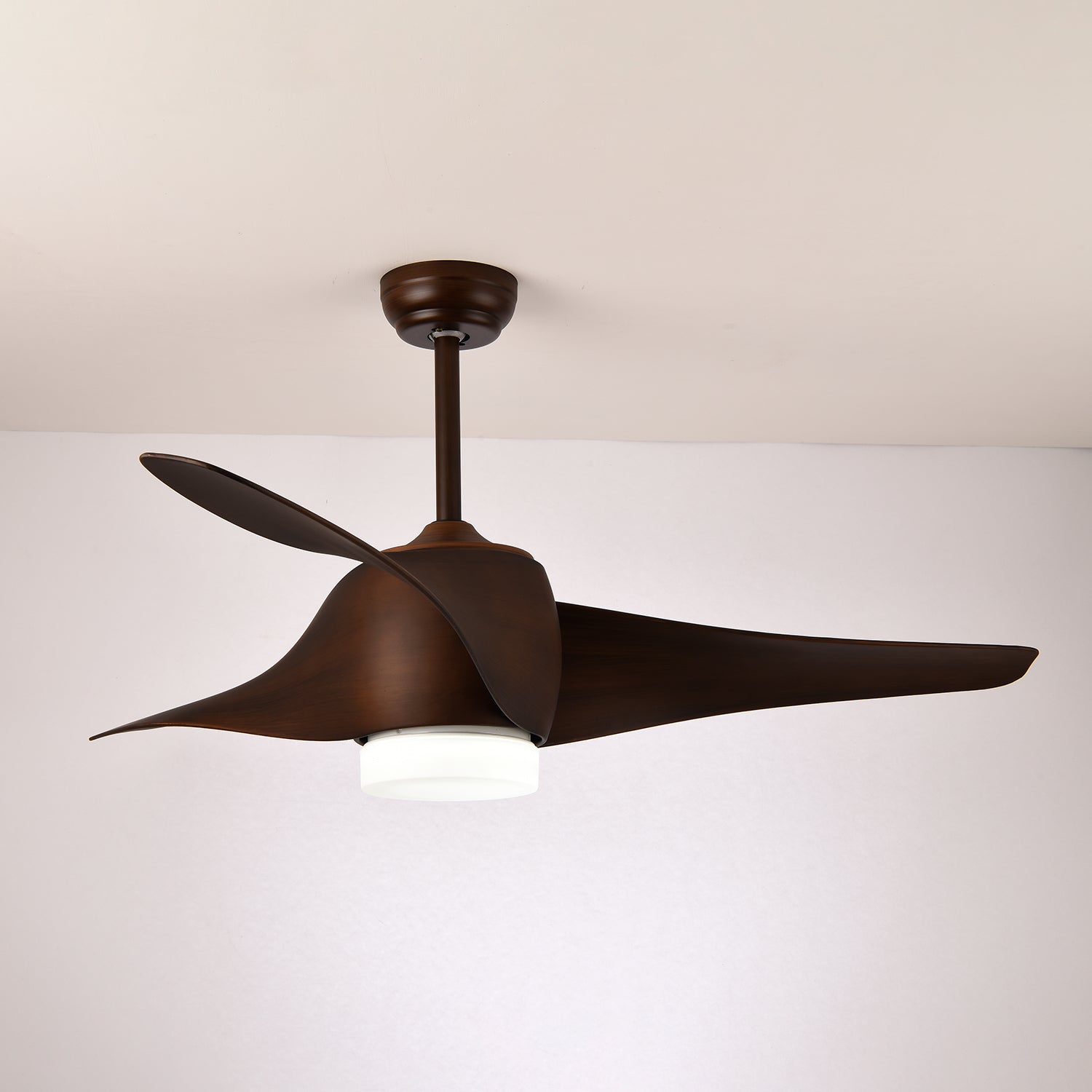 Umber Ceiling Fan Light-Neutral Decor