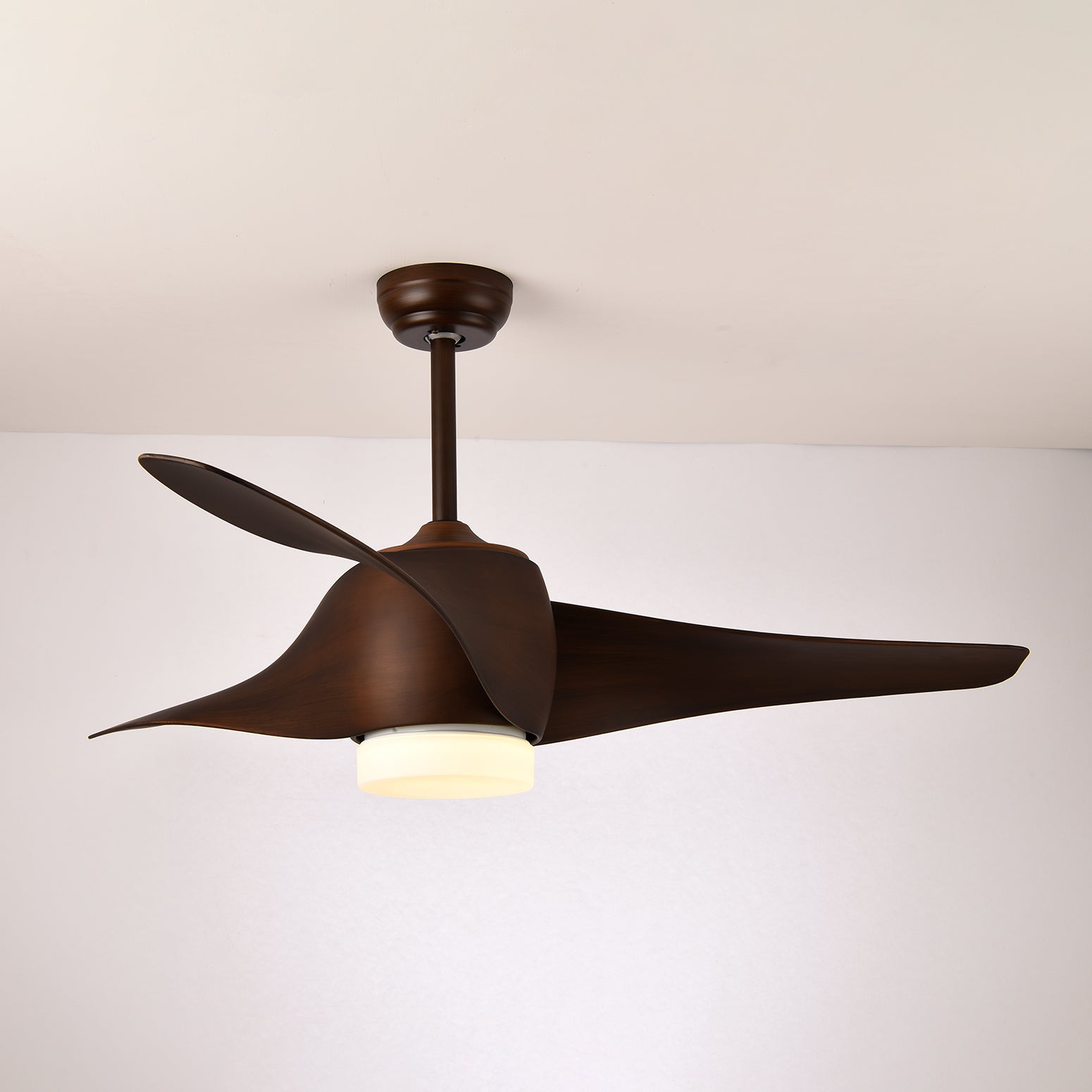 Umber Ceiling Fan Light-Neutral Decor