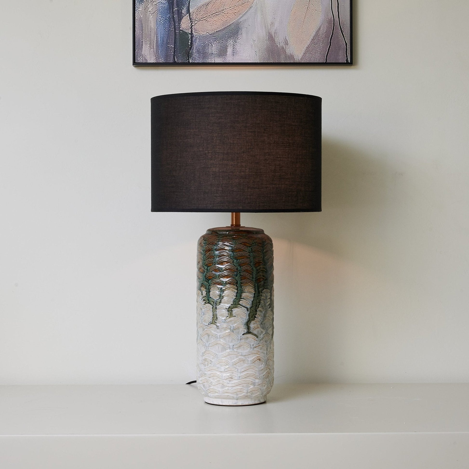 Ainsley Modern CeramicTable Lamp-Neutral Decor