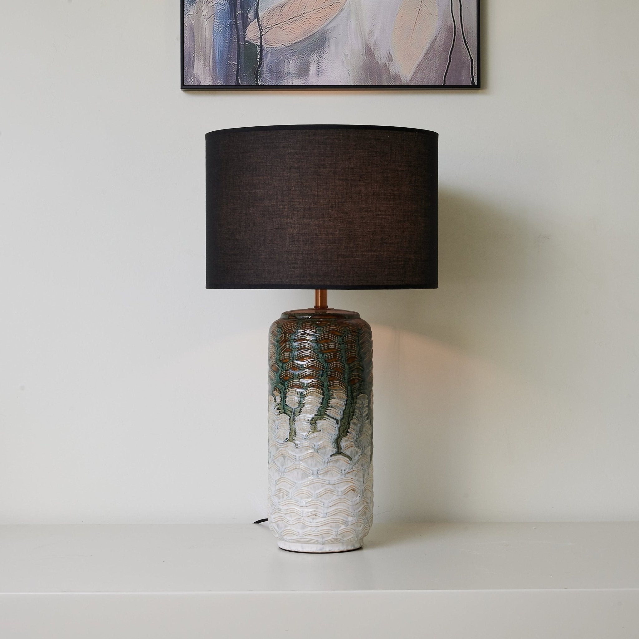 Ainsley Modern CeramicTable Lamp-Neutral Decor