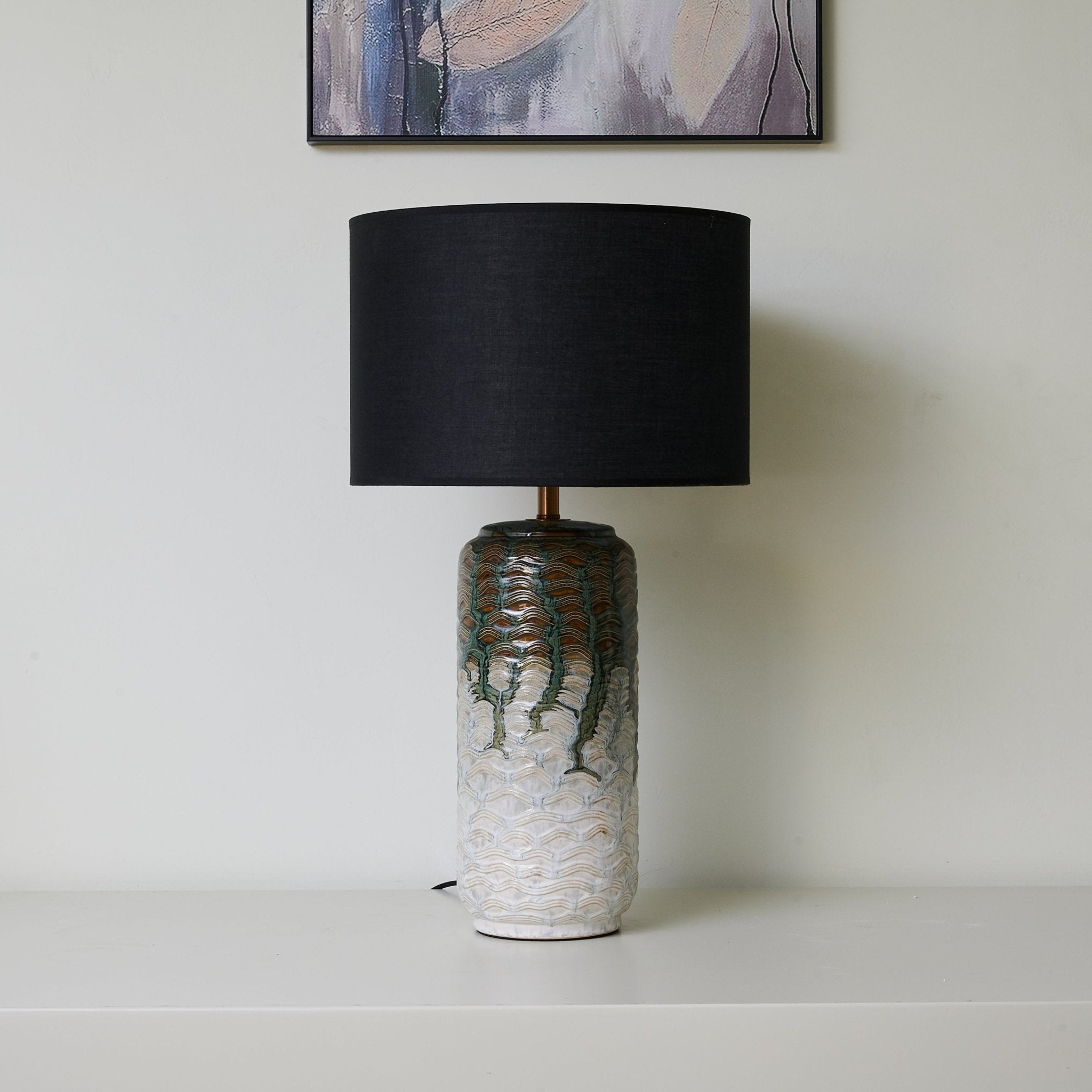 Ainsley Modern CeramicTable Lamp-Neutral Decor