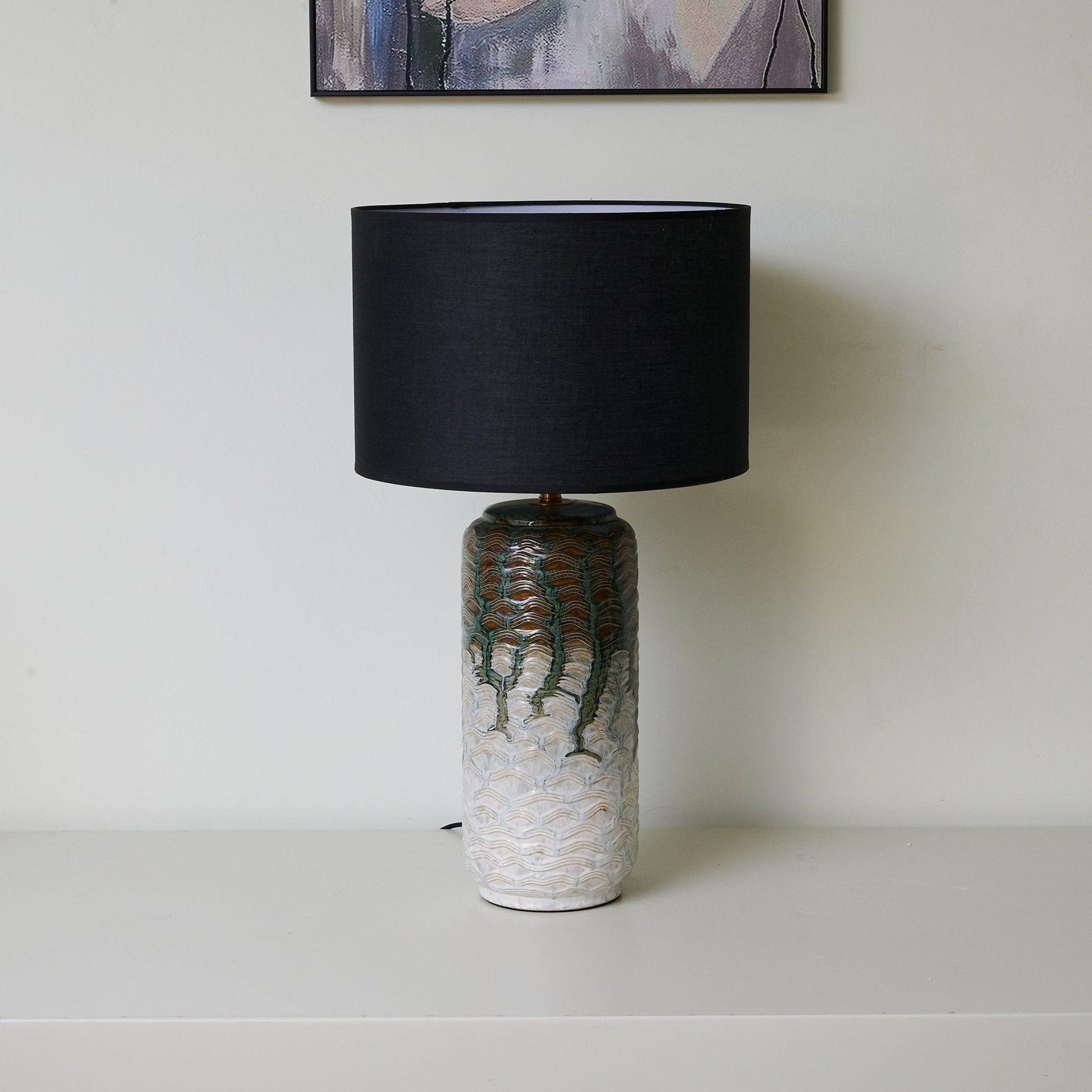 Ainsley Modern CeramicTable Lamp-Neutral Decor