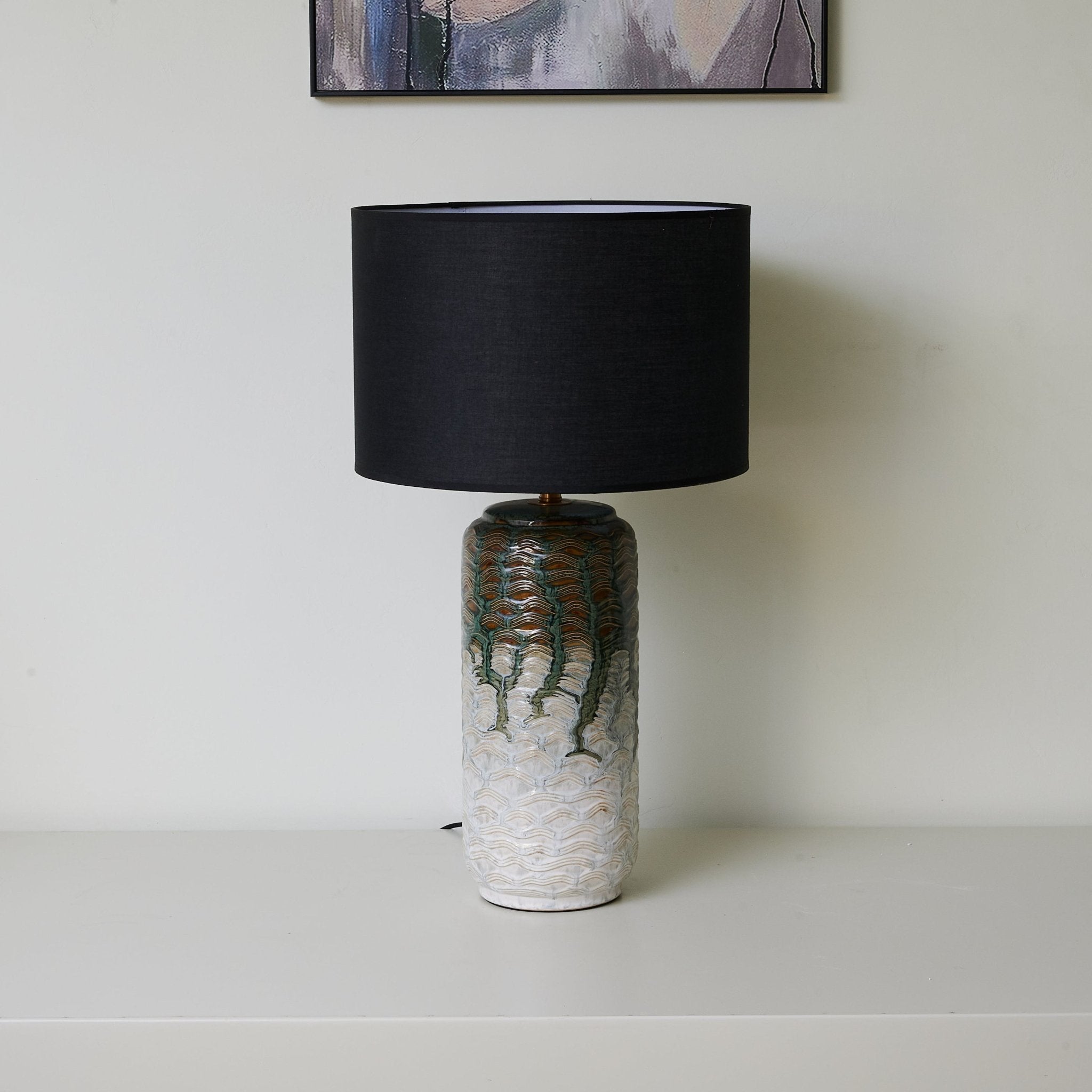 Ainsley Modern CeramicTable Lamp-Neutral Decor