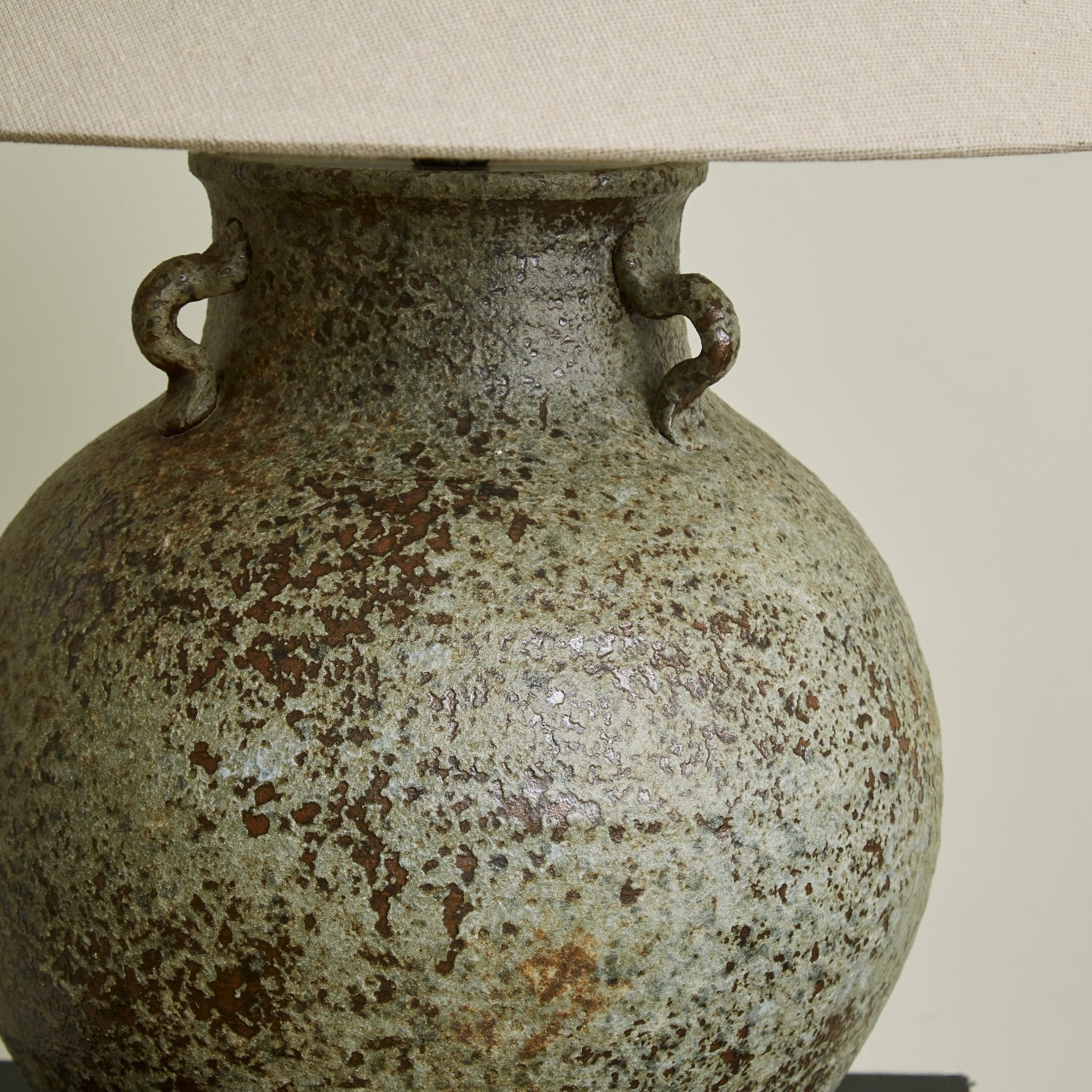 Doria Verdigris Handle Table Lamp-Neutral Decor