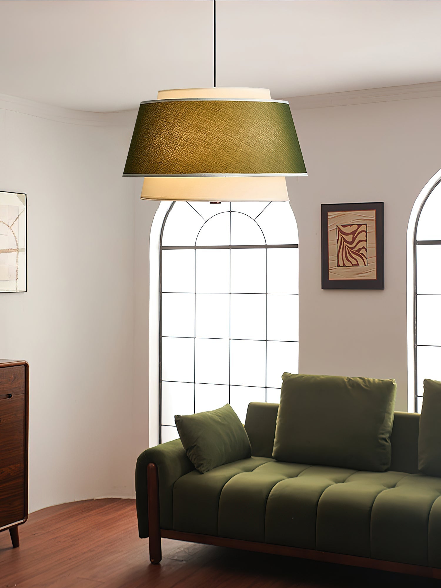 Verdura Drum Pendant Light-Neutral Decor