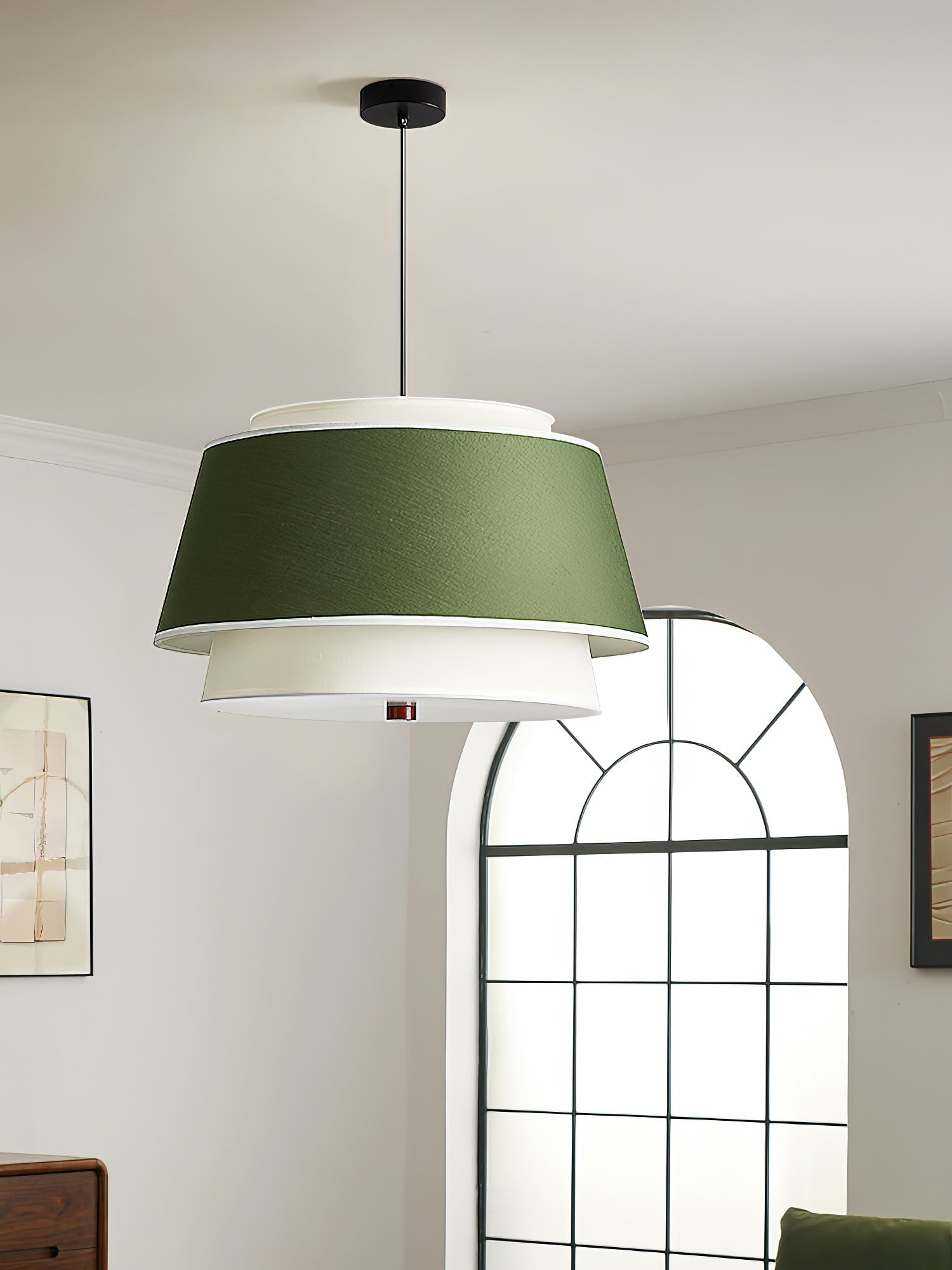 Verdura Drum Pendant Light-Neutral Decor