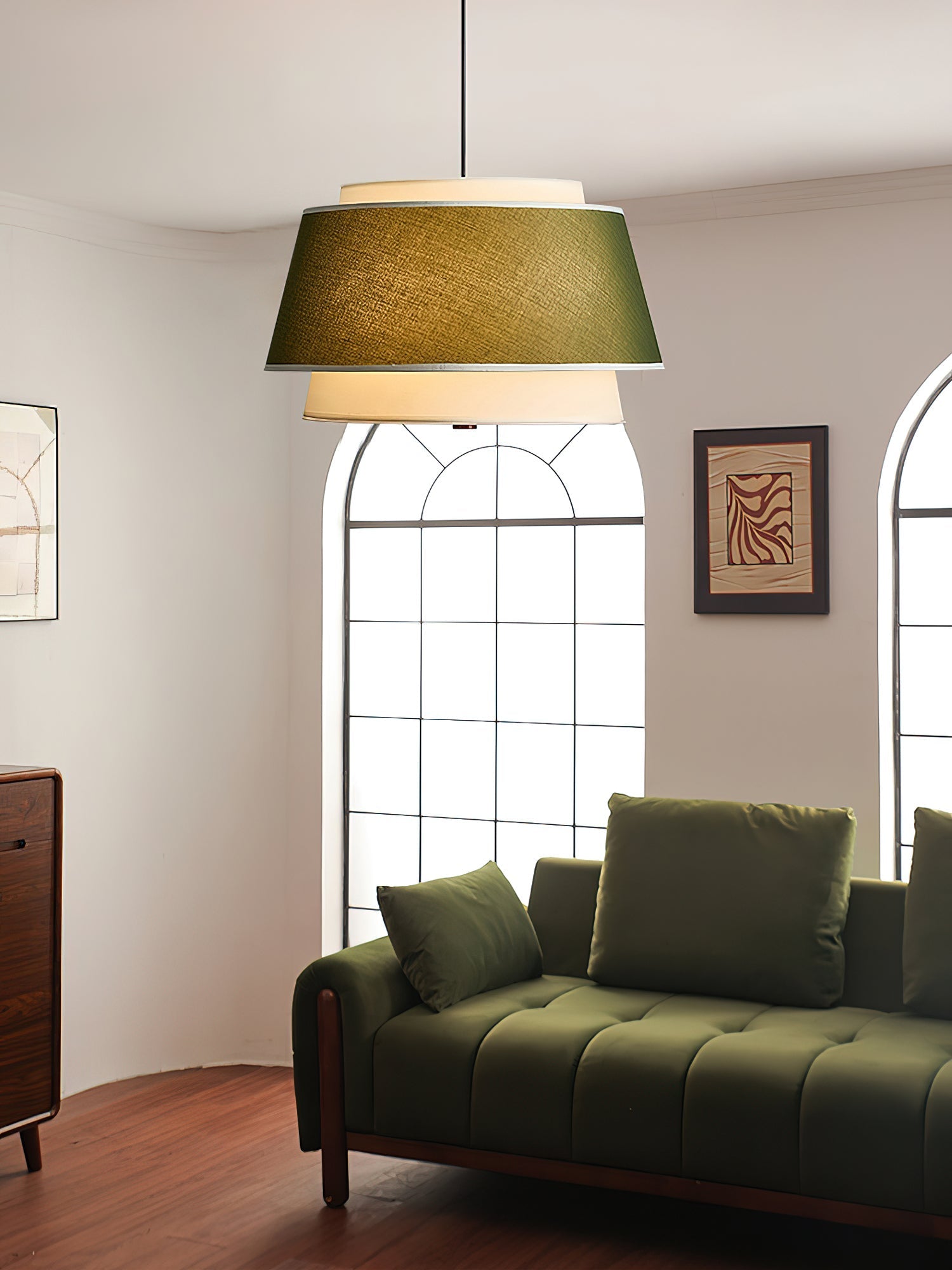 Verdura Drum Pendant Light-Neutral Decor