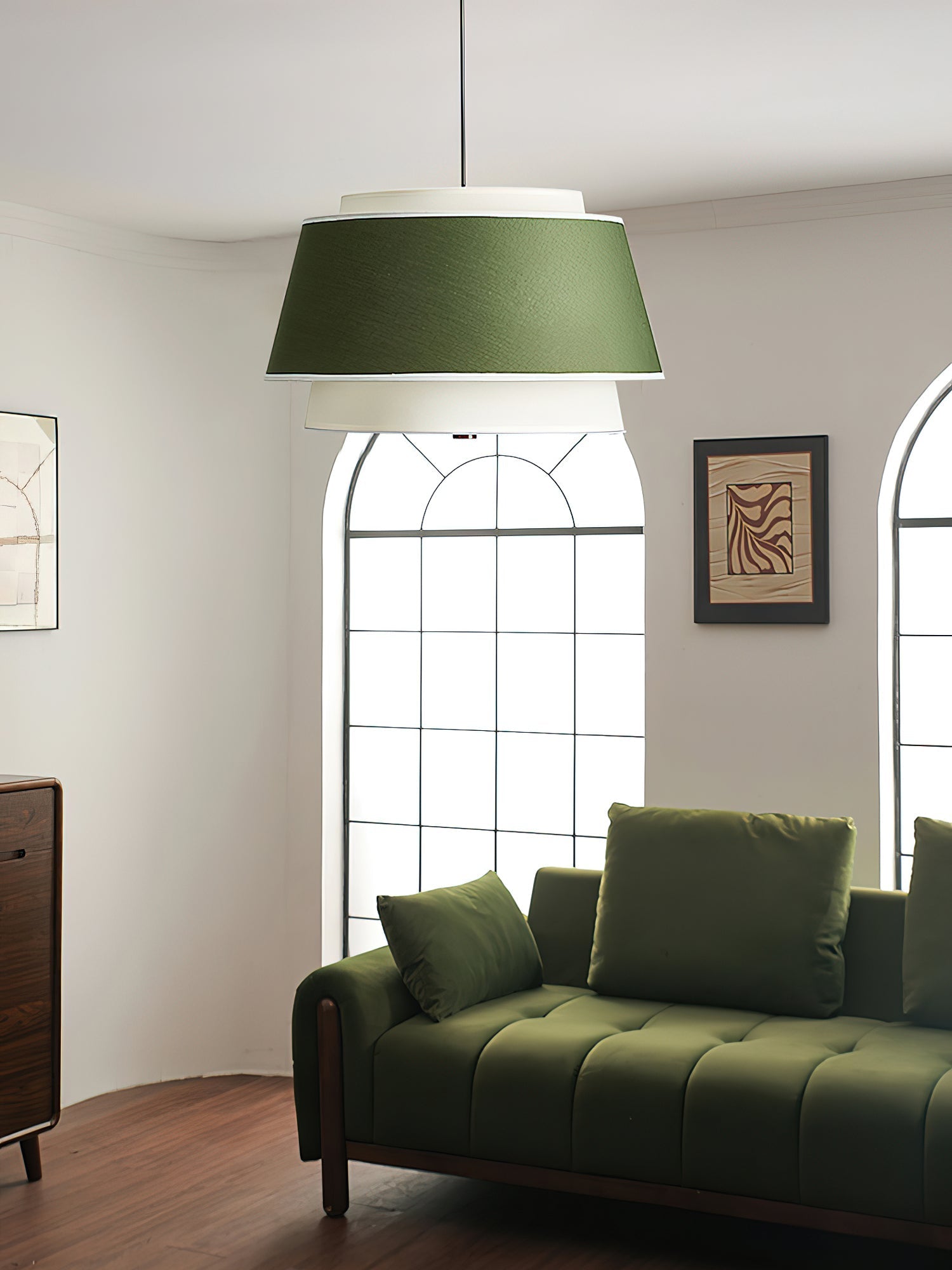 Verdura Drum Pendant Light-Neutral Decor