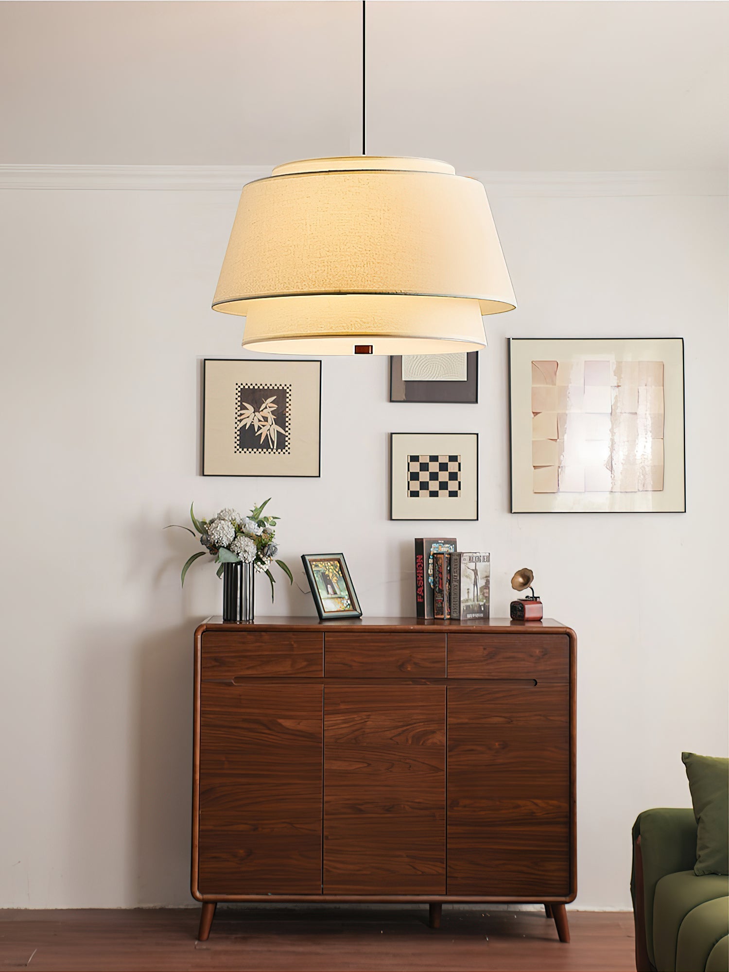Verdura Drum Pendant Light-Neutral Decor