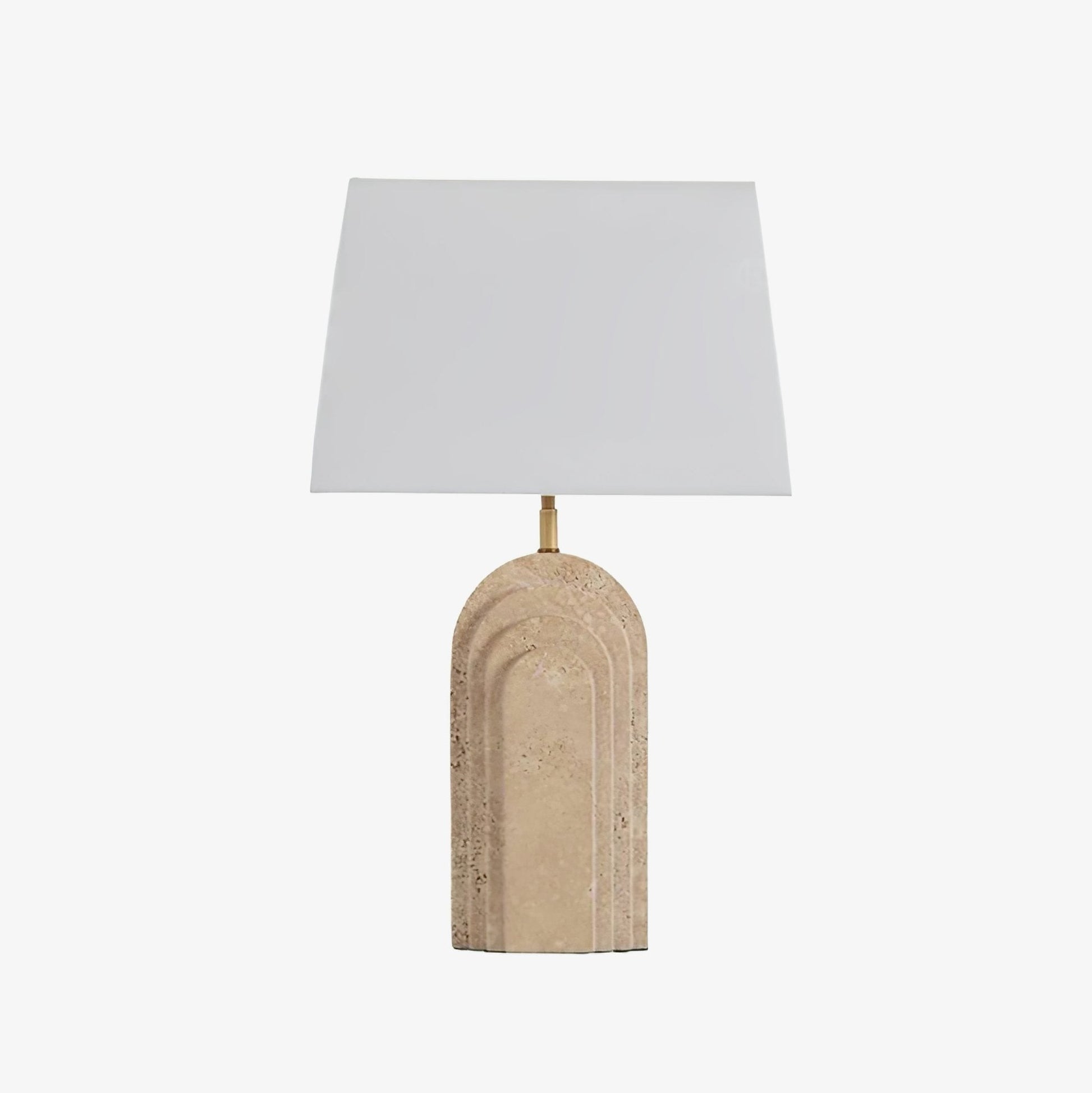 Livia Travertine Table Lamp-Neutral Decor