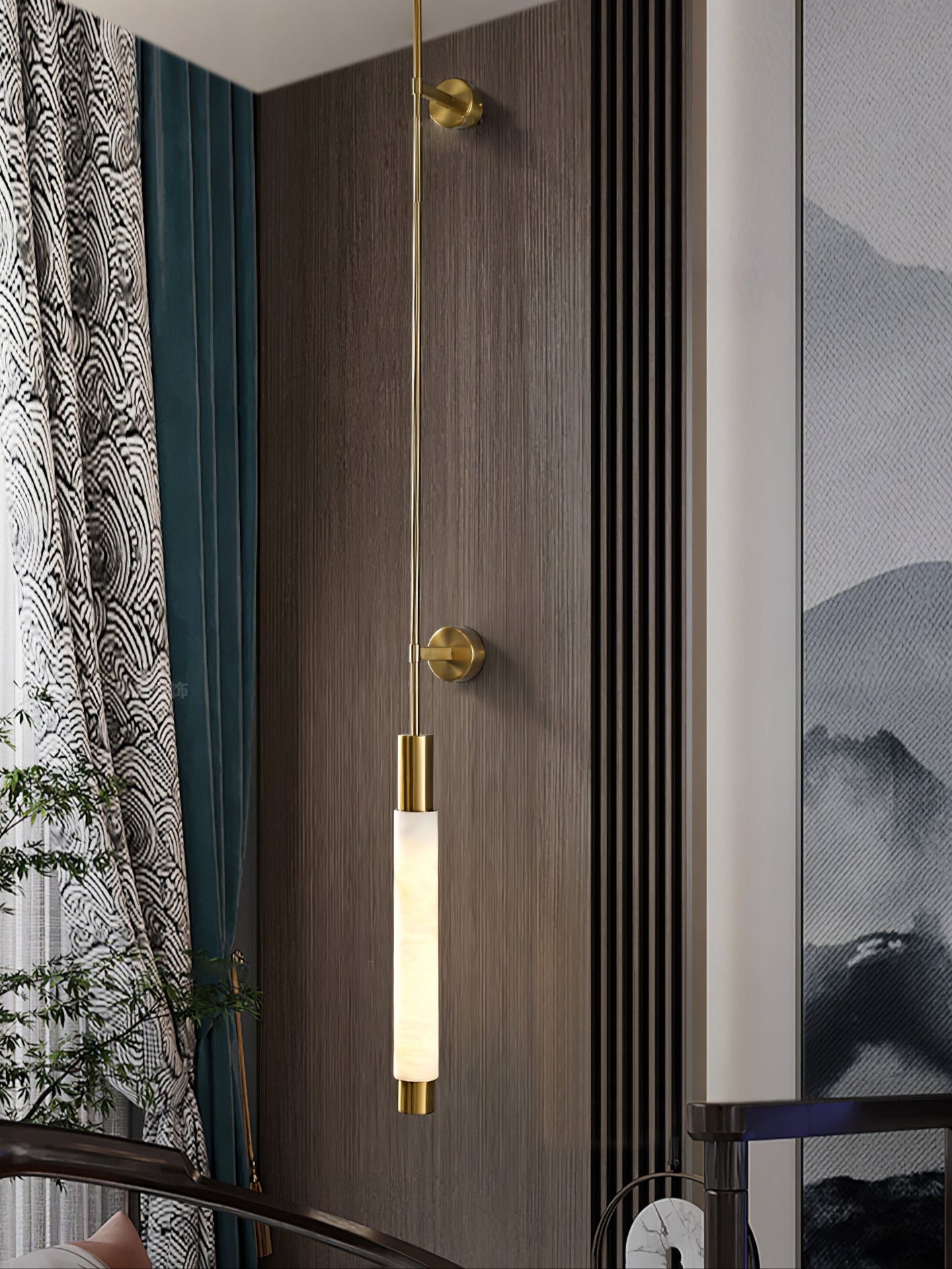 Rico Minimalist Alabaster Wall Light-Neutral Decor