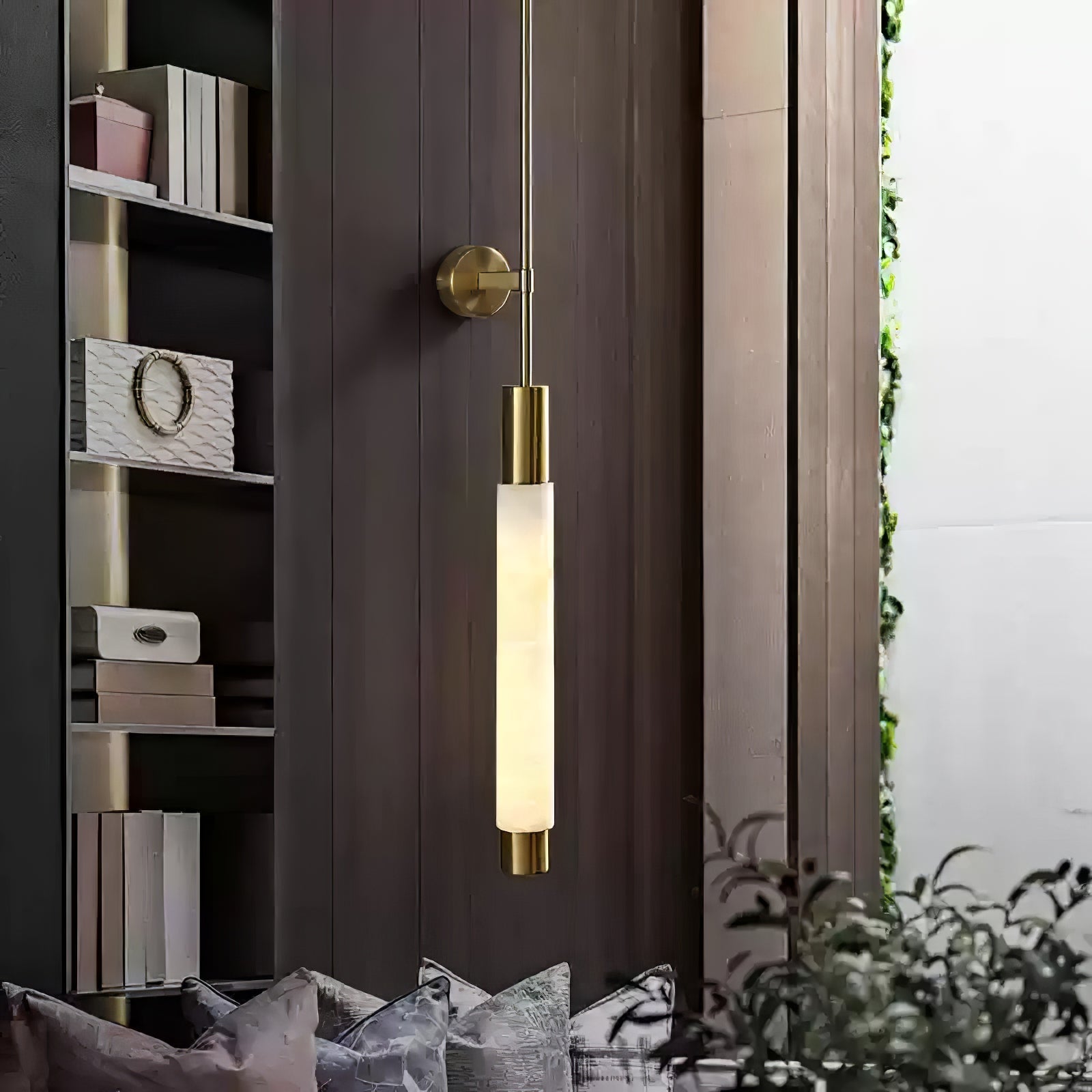 Rico Minimalist Alabaster Wall Light-Neutral Decor