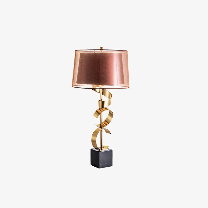 Seraph Luxe Fabric Table Lamp-Neutral Decor
