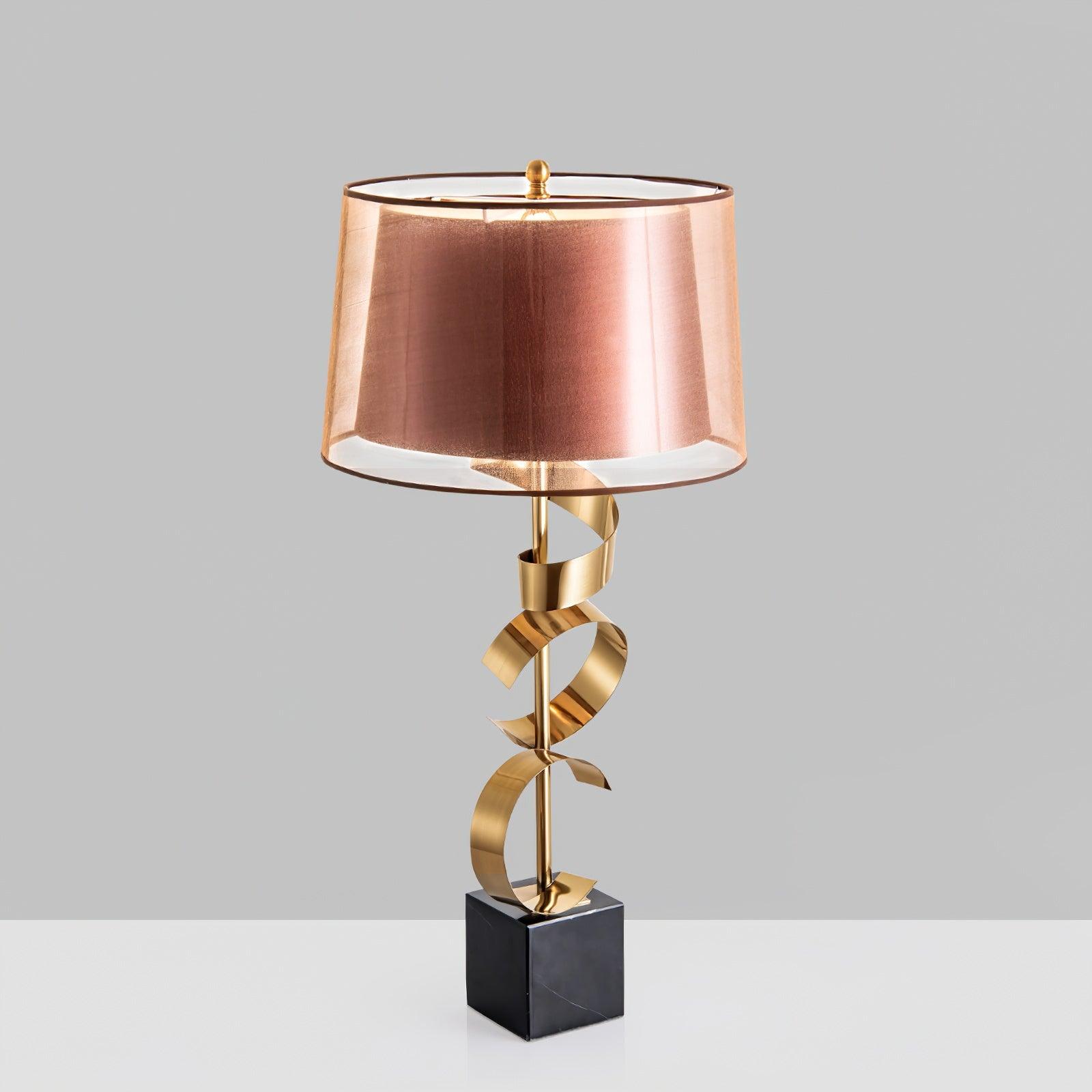 Seraph Luxe Fabric Table Lamp-Neutral Decor