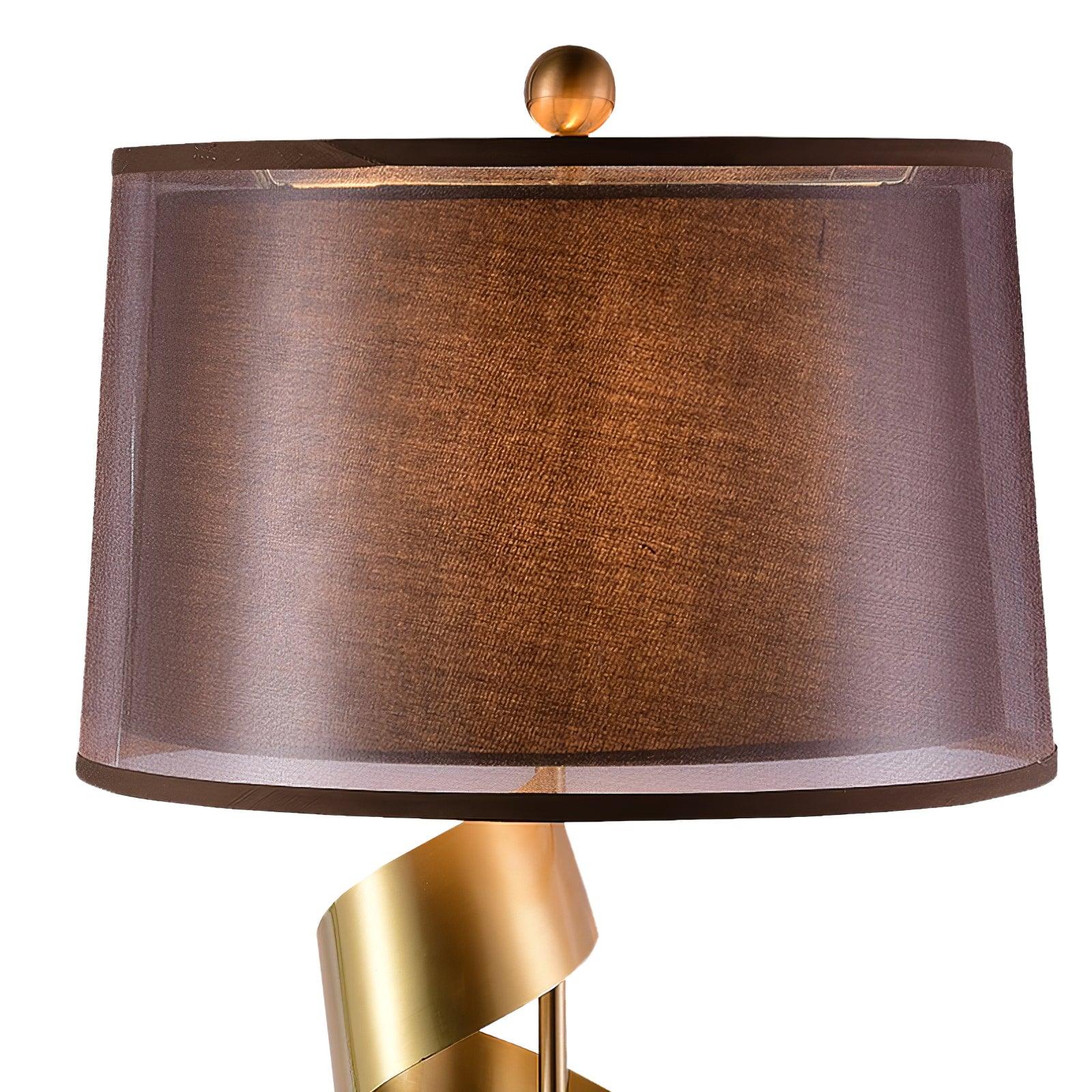 Seraph Luxe Fabric Table Lamp-Neutral Decor