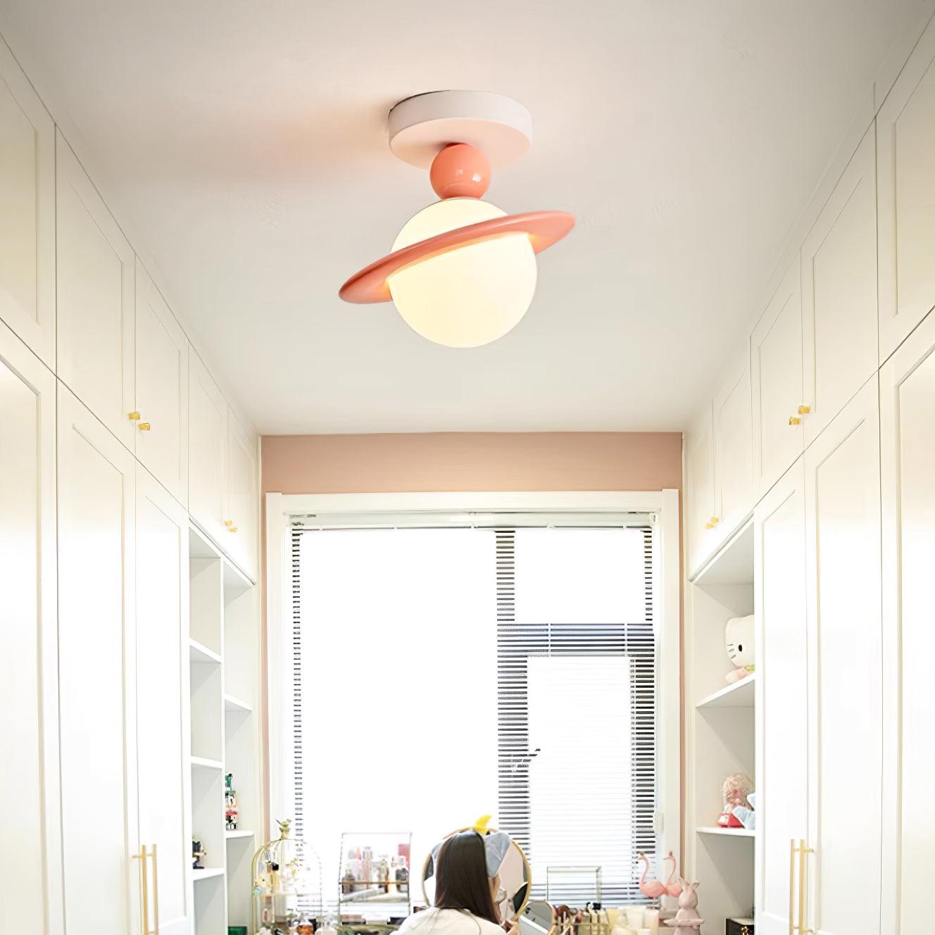 Selvian Ceiling Light Red and White Sputnik Retro-Neutral Decor