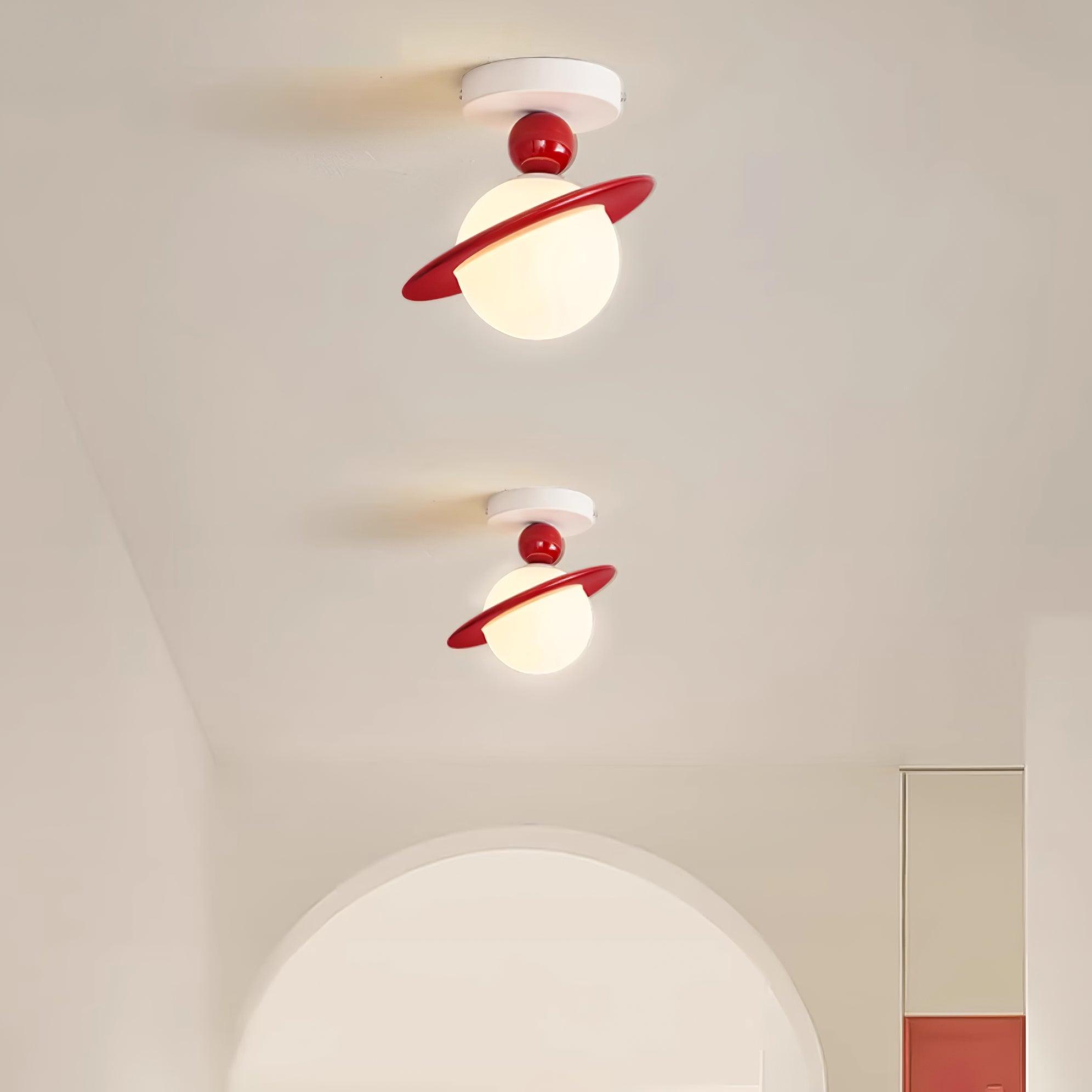 Pivoro Red and White Ceiling Light