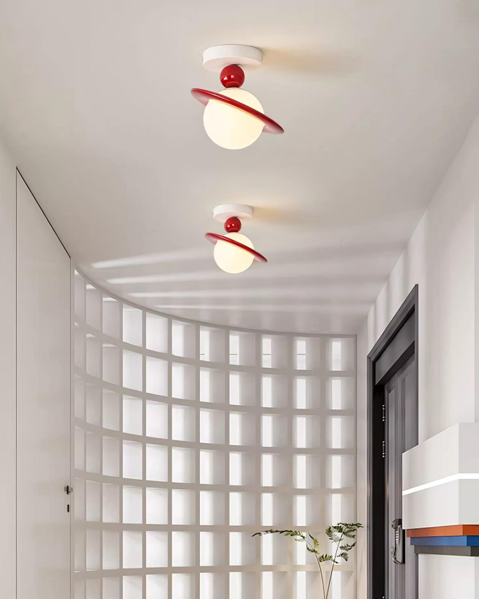 Pivoro Red and White Ceiling Light