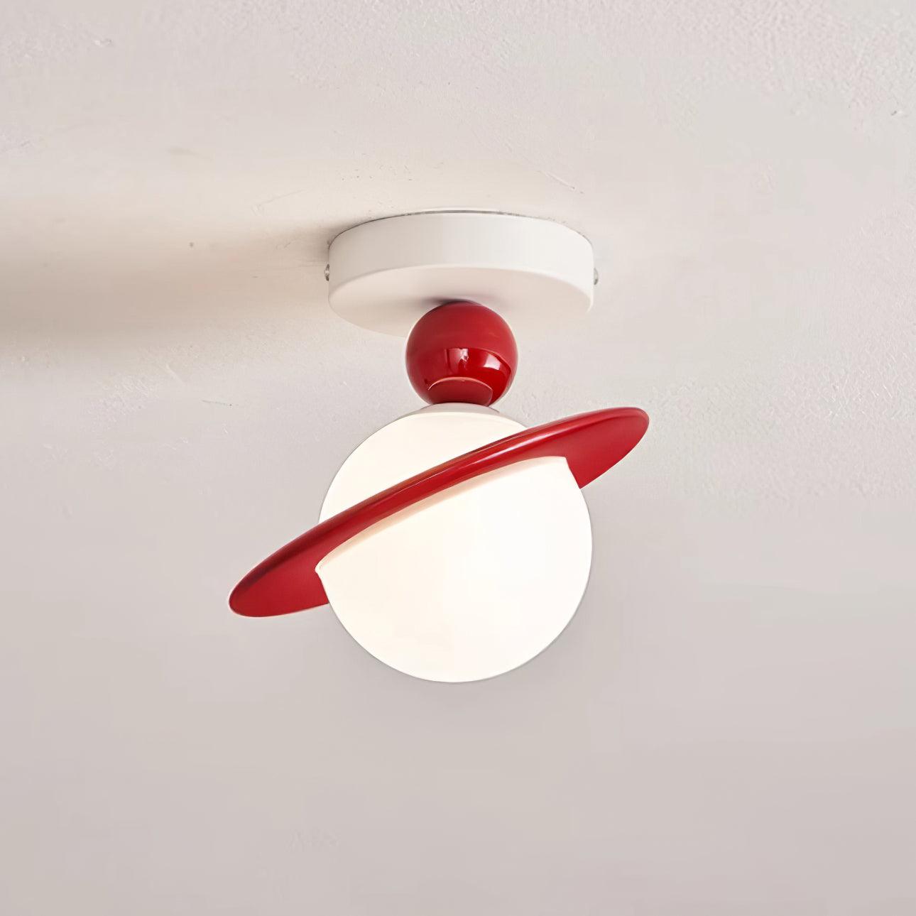 Selvian Ceiling Light Red and White Sputnik Retro-Neutral Decor