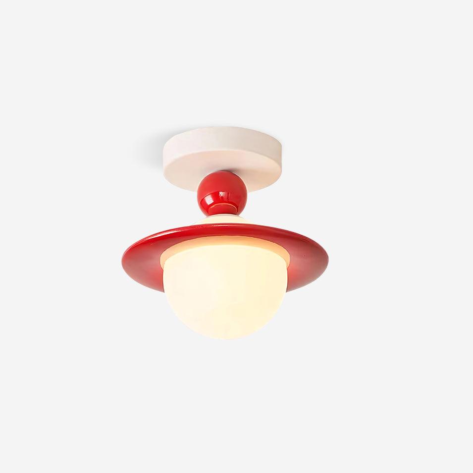 Selvian Ceiling Light Red and White Sputnik Retro-Neutral Decor