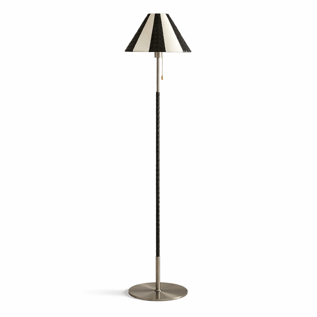 Verona Striped Floor Lamp-Neutral Decor