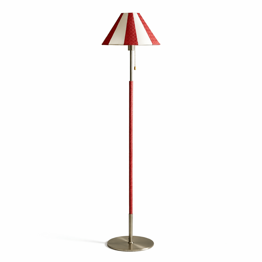 Verona Striped Floor Lamp-Neutral Decor