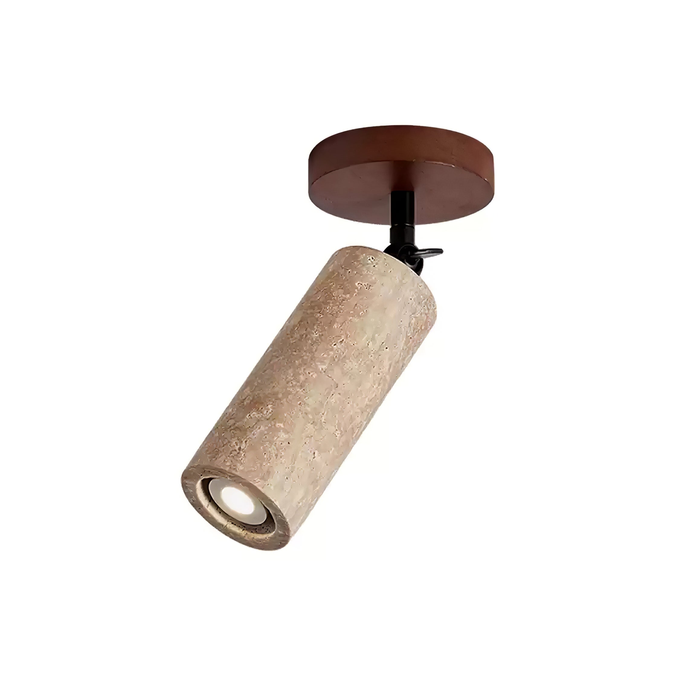Zarinila Cylindrical-Tube Travertine Wall Light-Neutral Decor