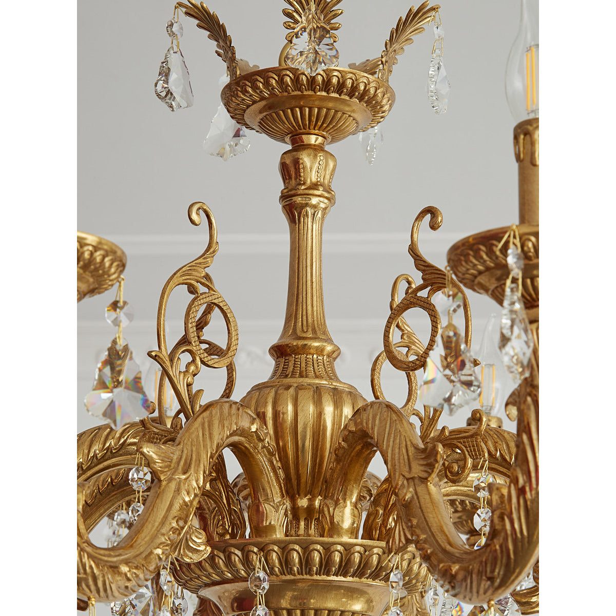 The Versailles Chandelier in a double-height great room.