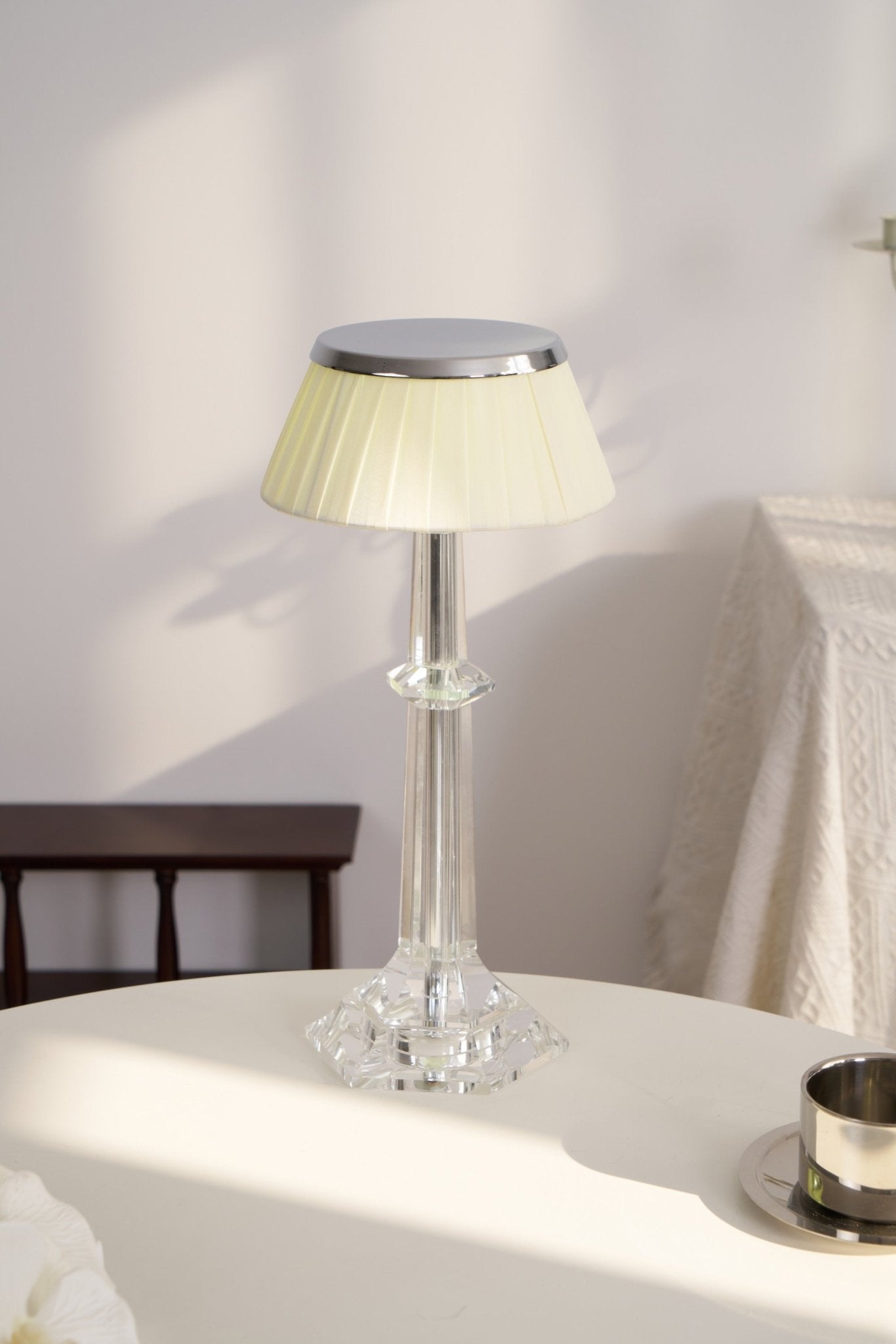 Haloza Fabric Luxurious Table Lamp-Neutral Decor
