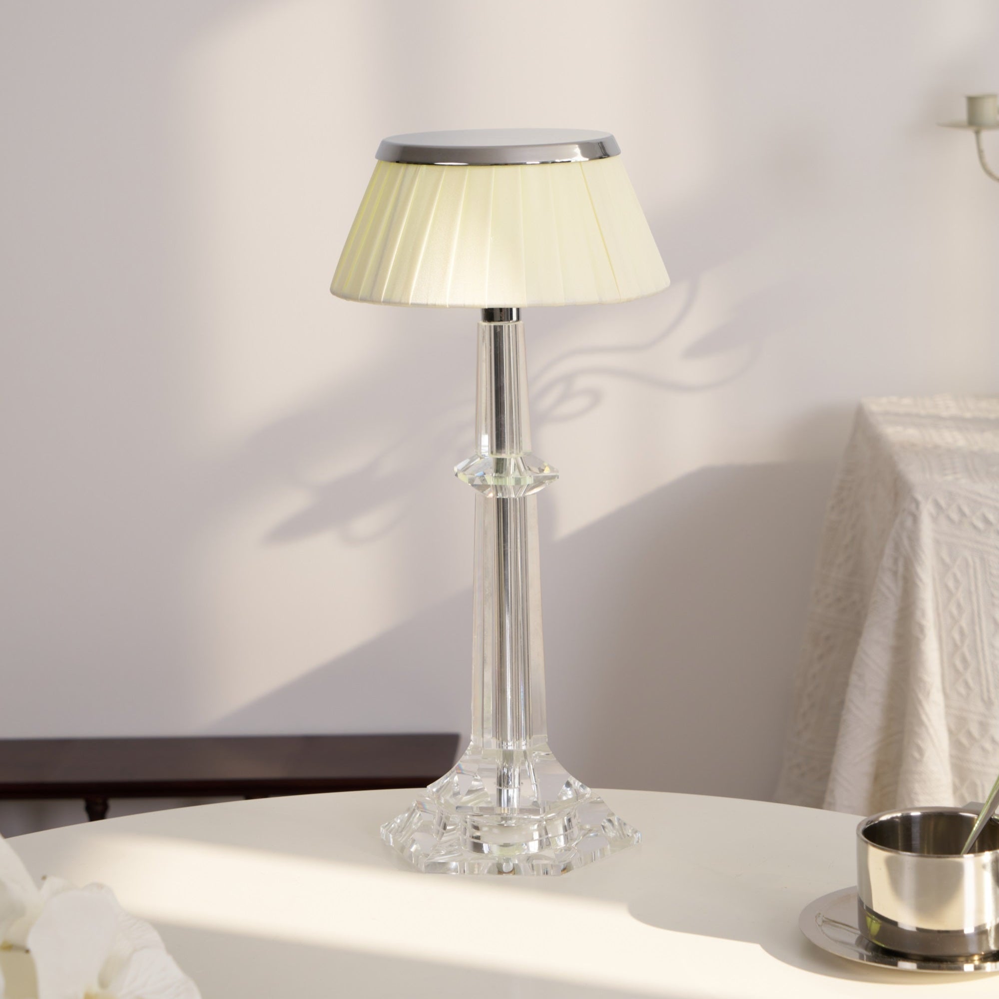 Haloza Fabric Luxurious Table Lamp-Neutral Decor