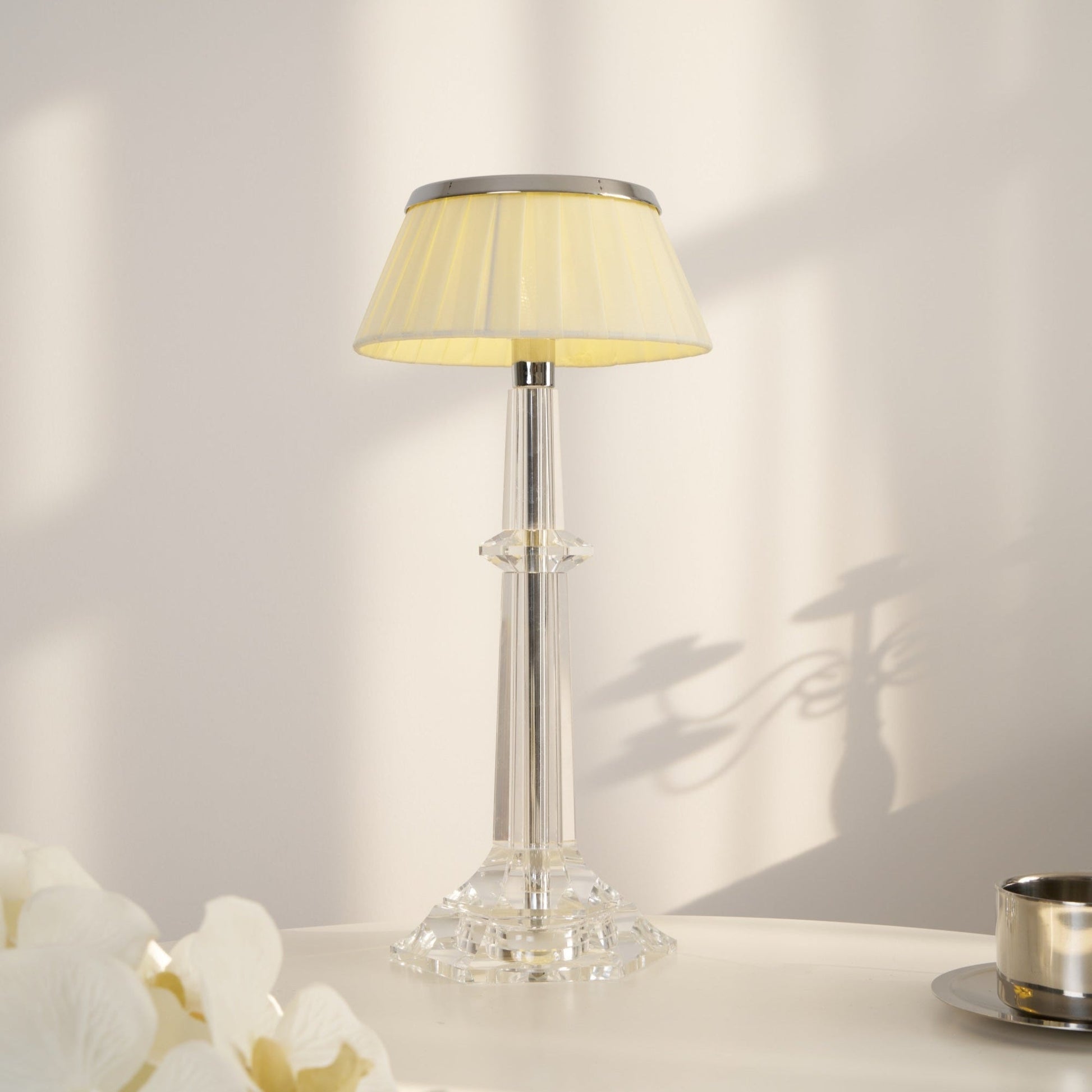 Haloza Fabric Luxurious Table Lamp-Neutral Decor