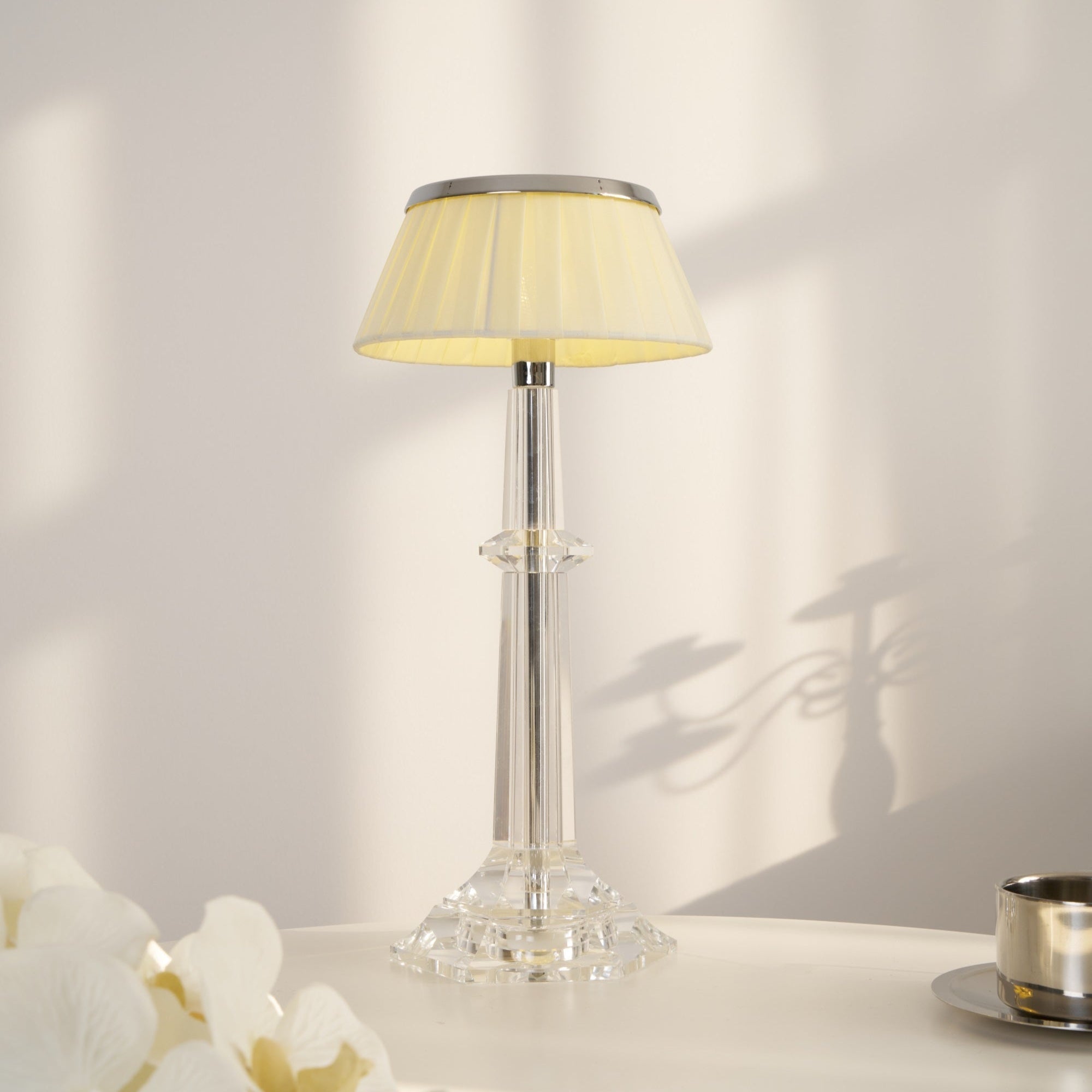 Haloza Fabric Luxurious Table Lamp-Neutral Decor