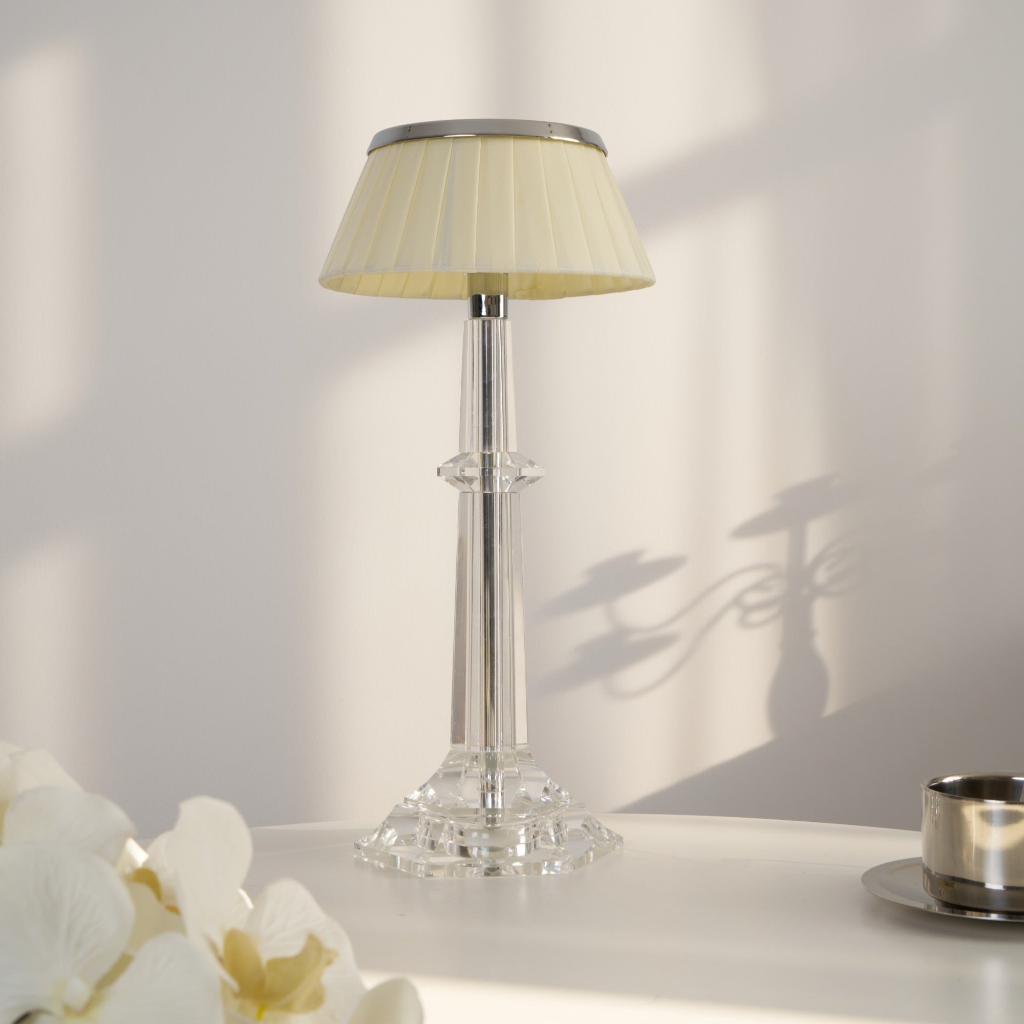 Haloza Fabric Luxurious Table Lamp-Neutral Decor
