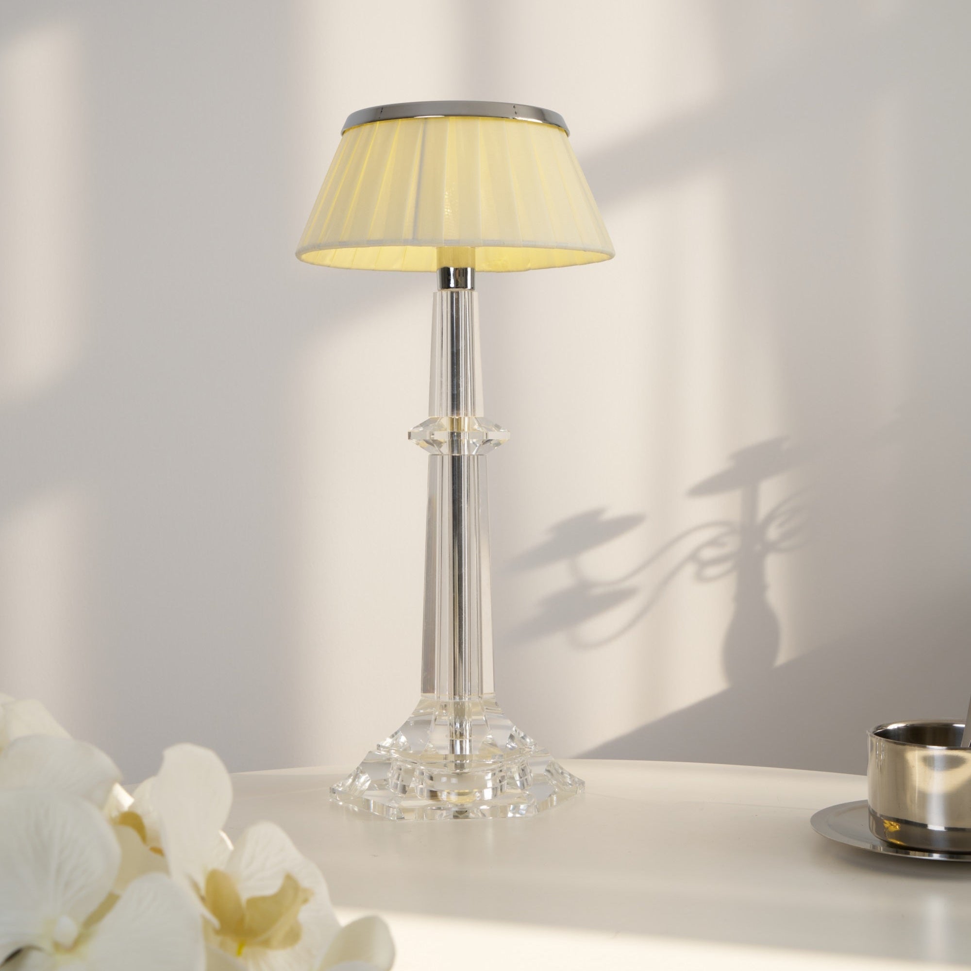 Haloza Fabric Luxurious Table Lamp-Neutral Decor