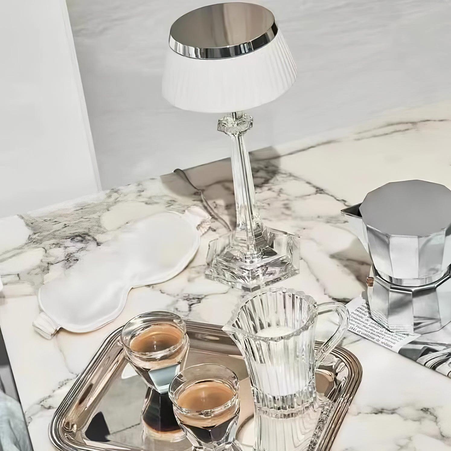 Haloza Fabric Luxurious Table Lamp-Neutral Decor
