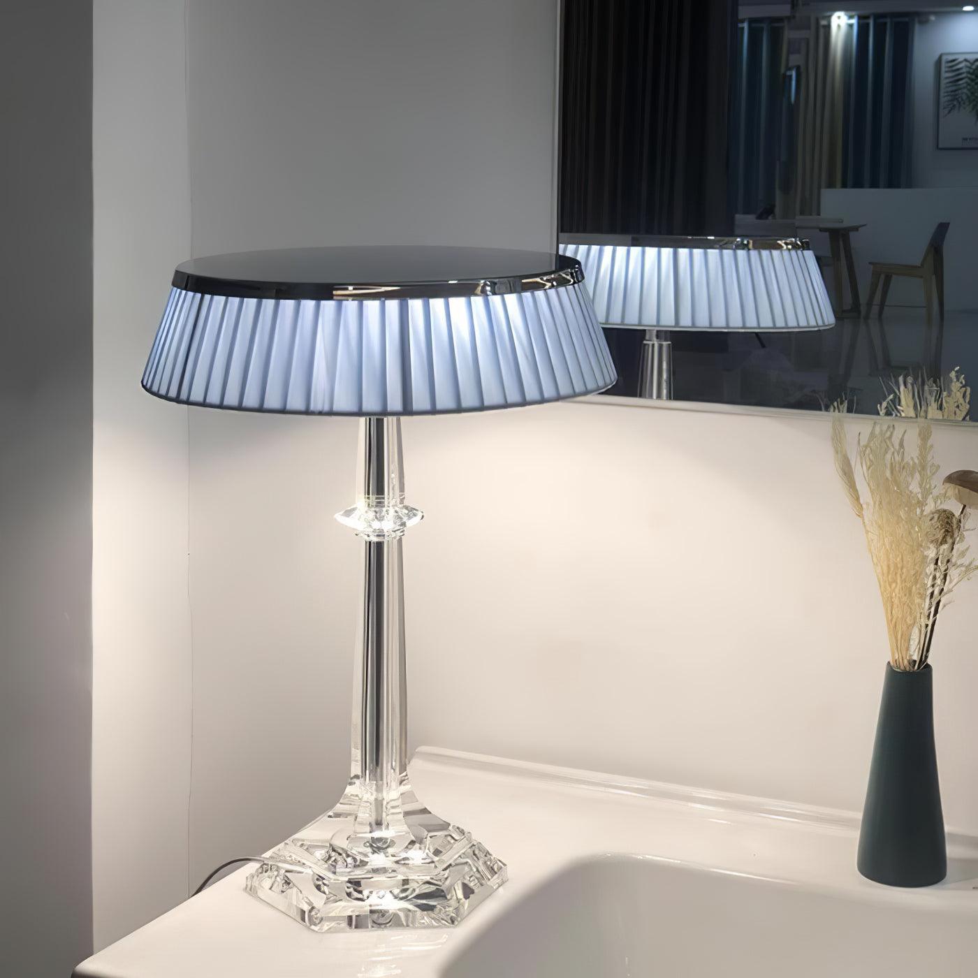 Haloza Fabric Luxurious Table Lamp-Neutral Decor