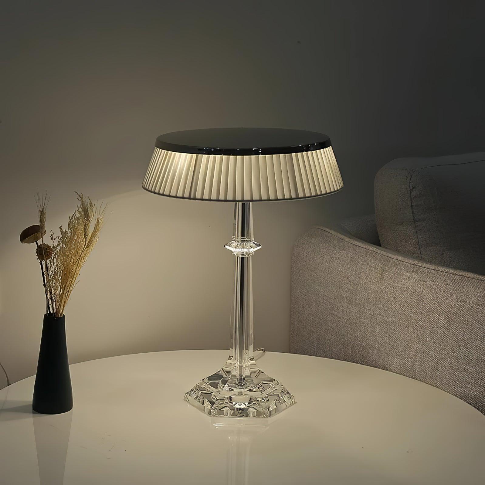 Haloza Fabric Luxurious Table Lamp-Neutral Decor