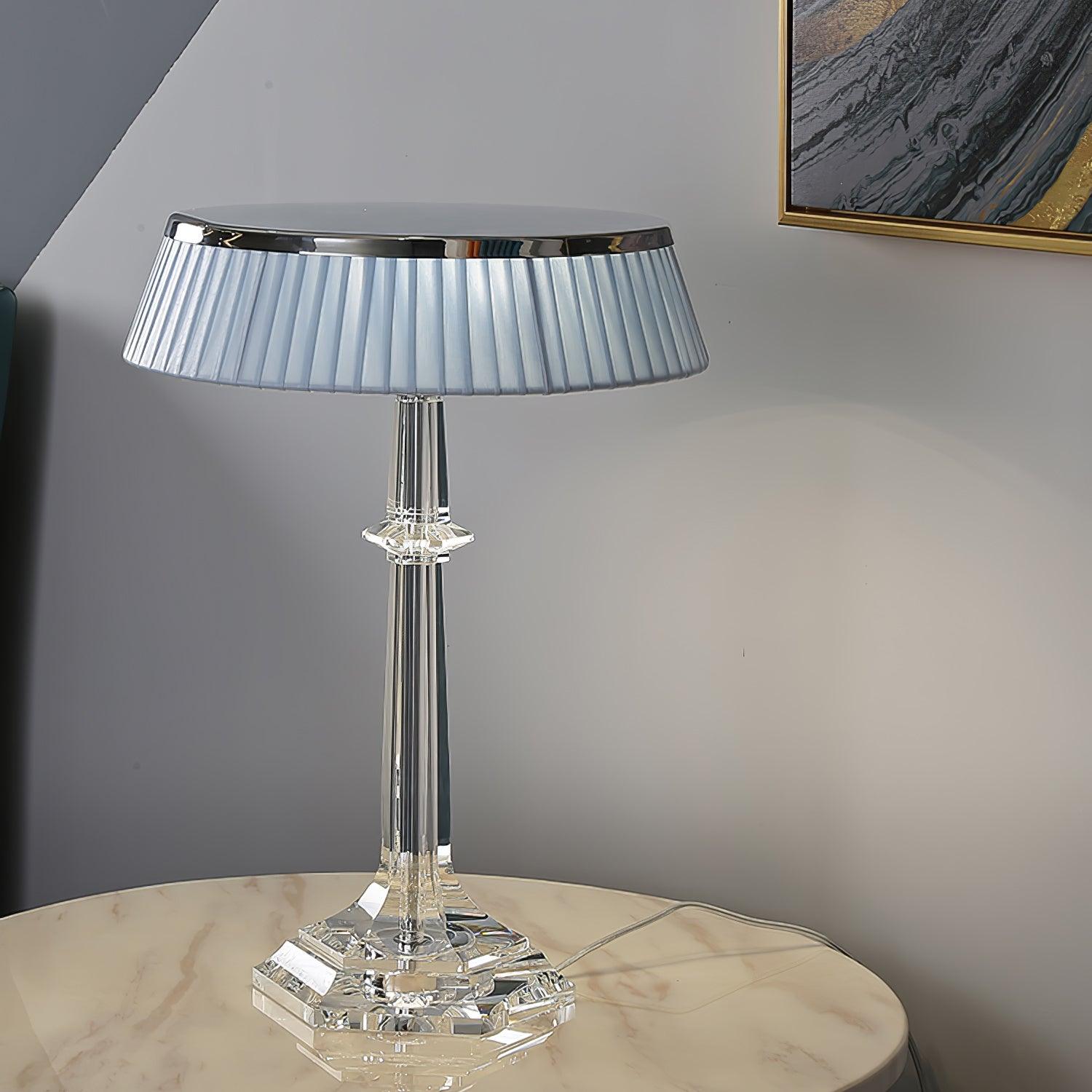 Haloza Fabric Luxurious Table Lamp-Neutral Decor