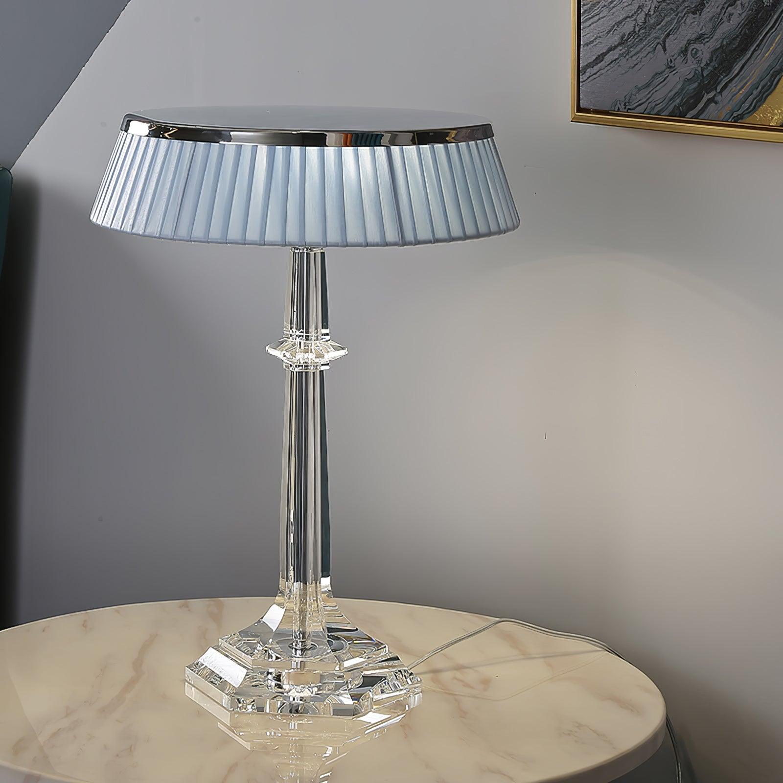 Haloza Fabric Luxurious Table Lamp-Neutral Decor