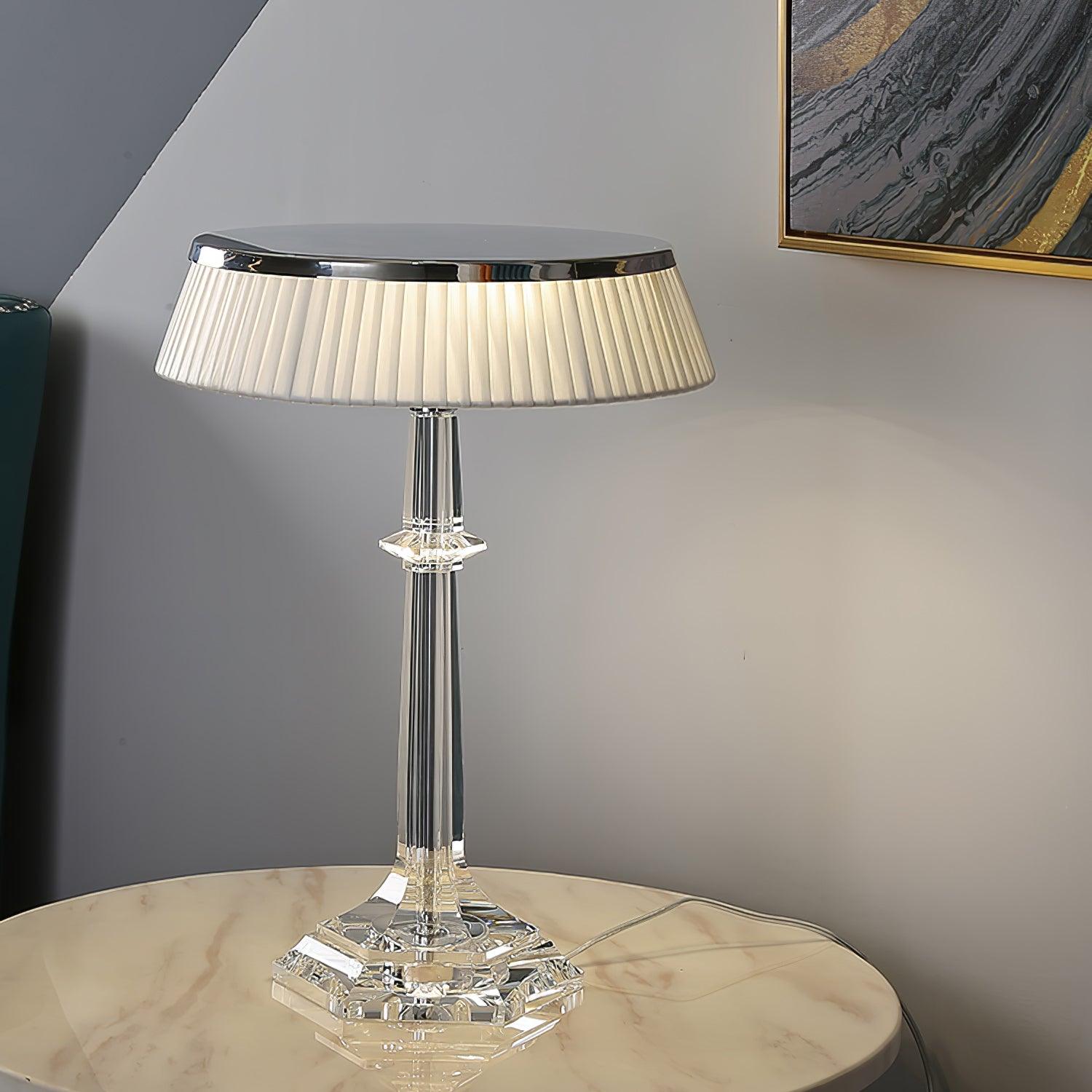 Haloza Fabric Luxurious Table Lamp-Neutral Decor