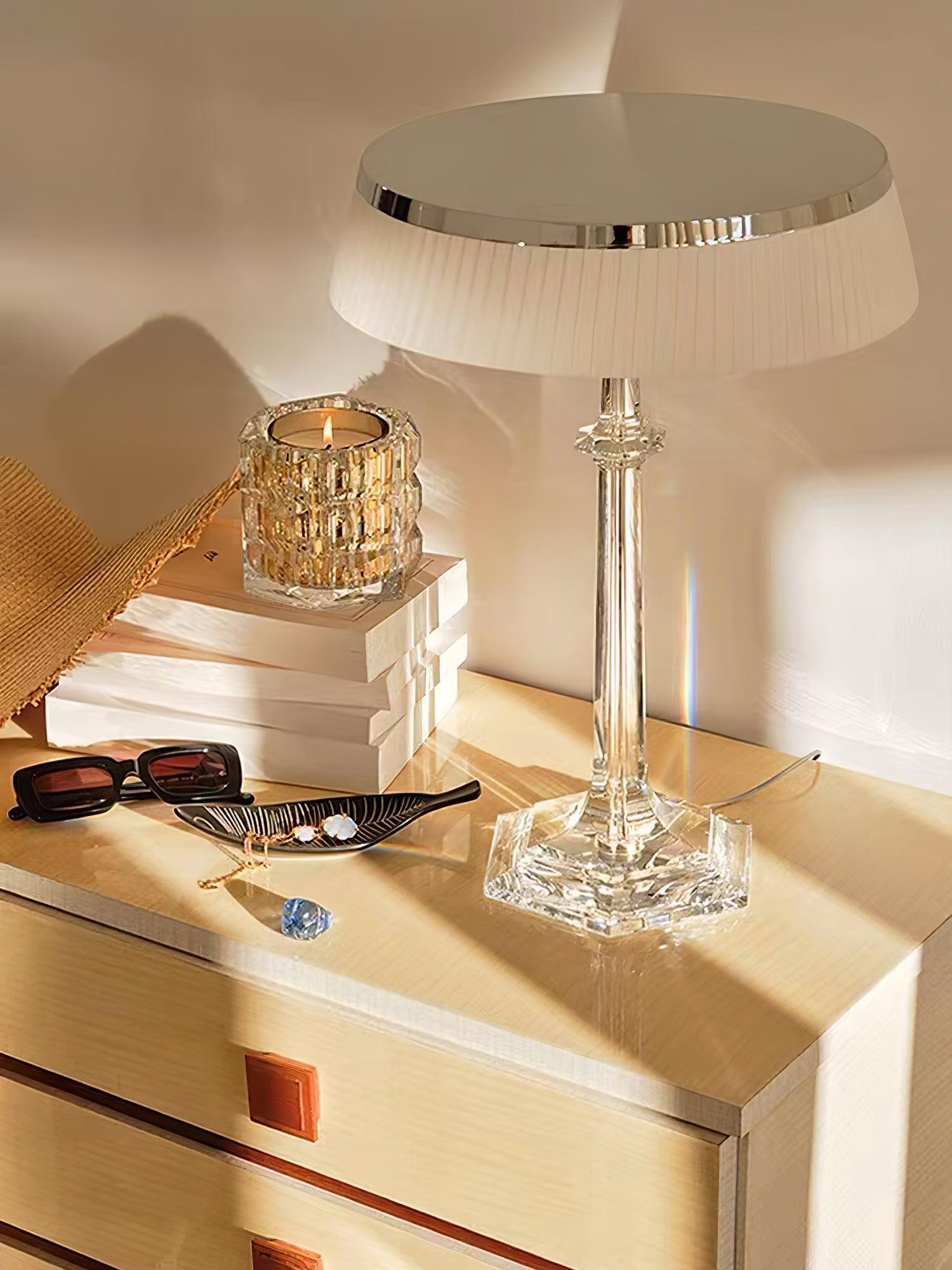 Haloza Fabric Luxurious Table Lamp-Neutral Decor