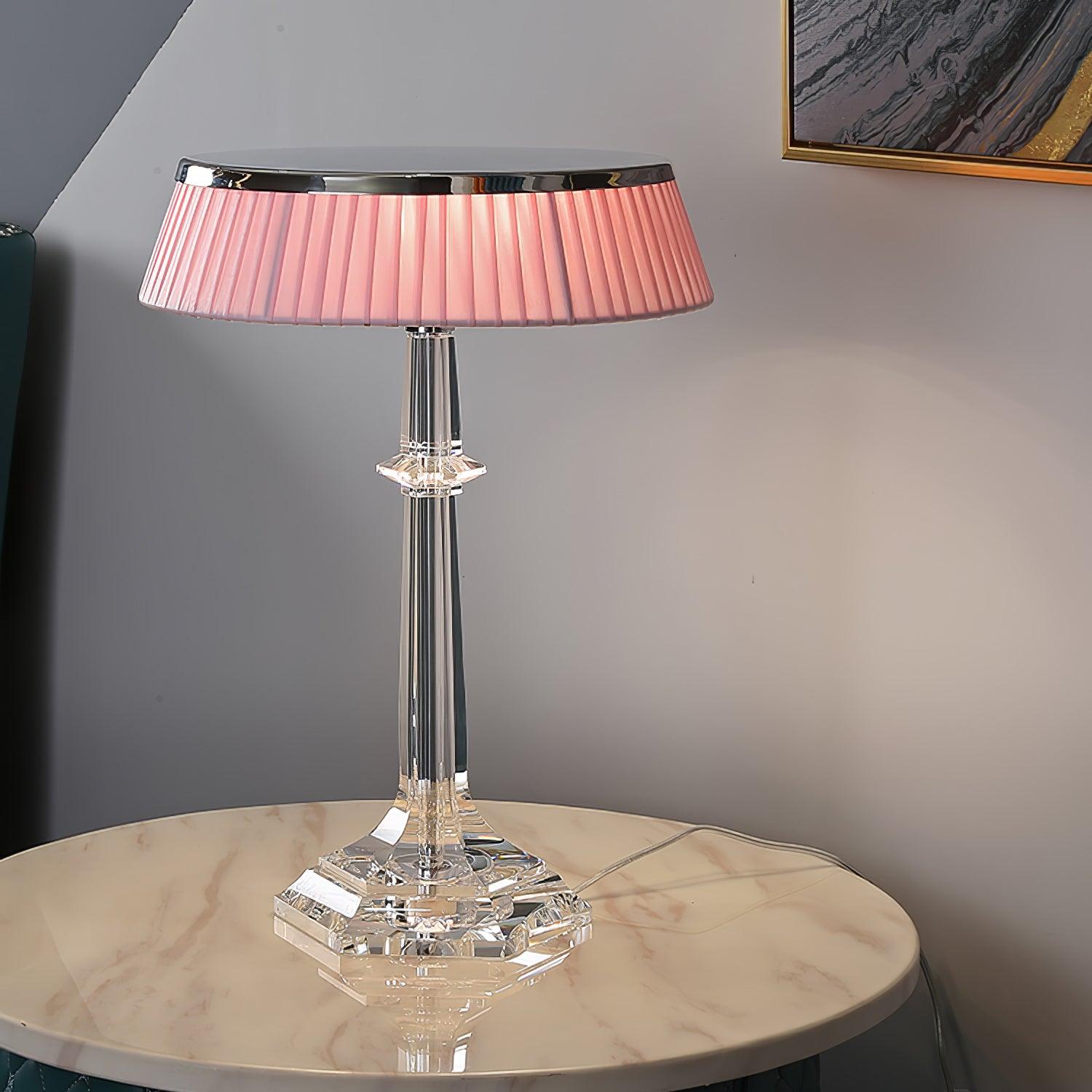 Haloza Fabric Luxurious Table Lamp-Neutral Decor